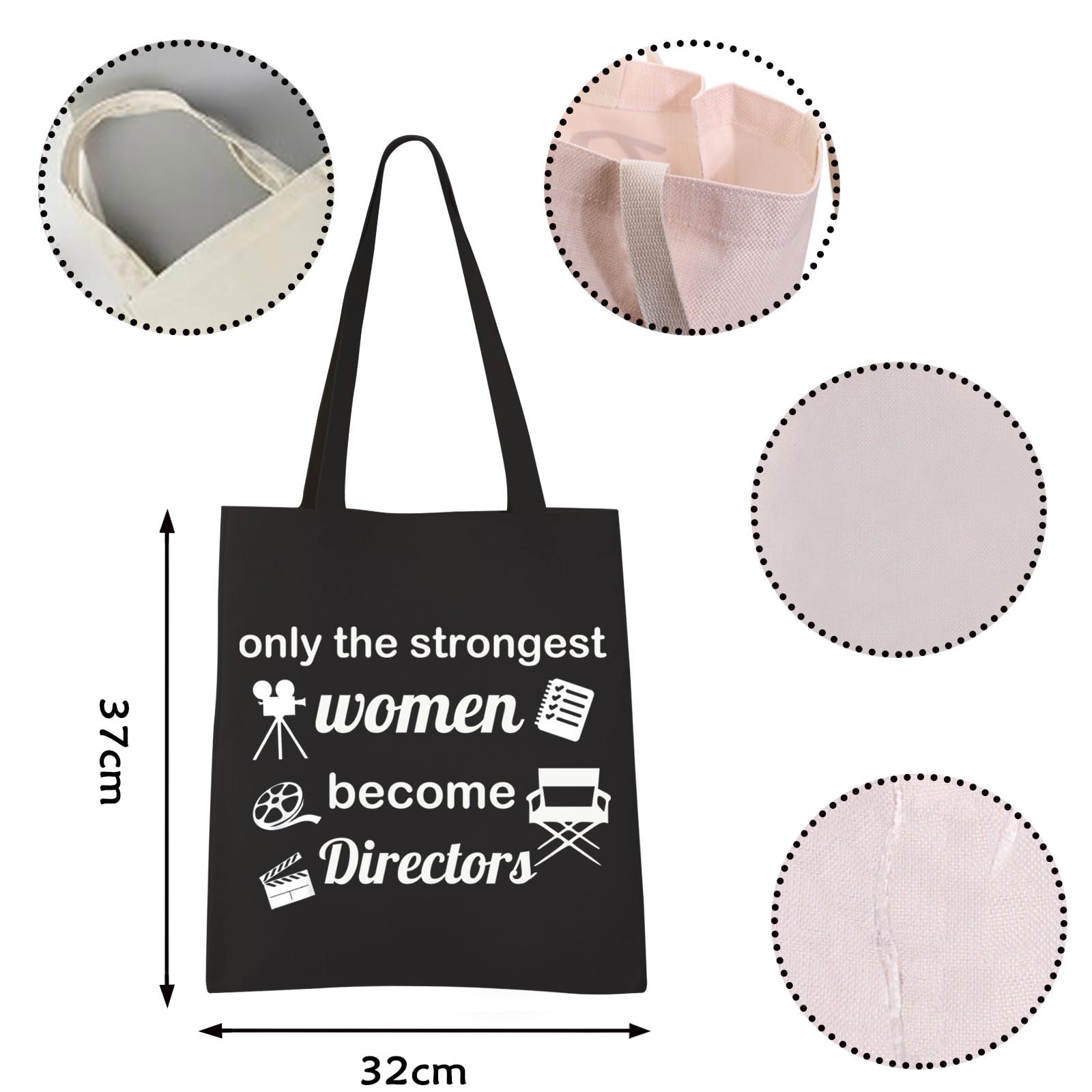 Vamsii Film Director Gifts Tote Bag Filmmaker Gifts For Women Film School Gifts Videographer Gift Movie Director Shoulder Bag (W