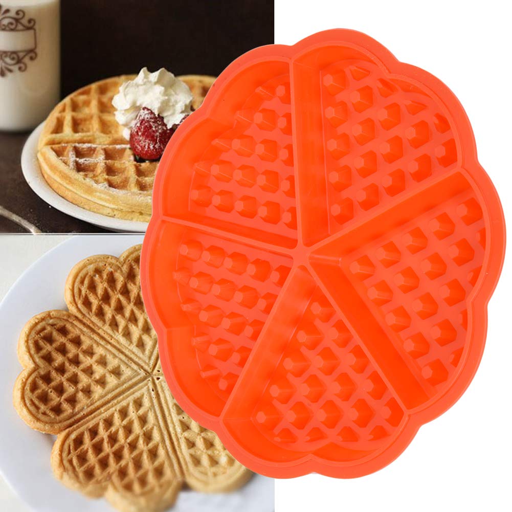 Silicone Waffle Mold, Heart Shaped Waffle Mold Chocolate Making Mould
