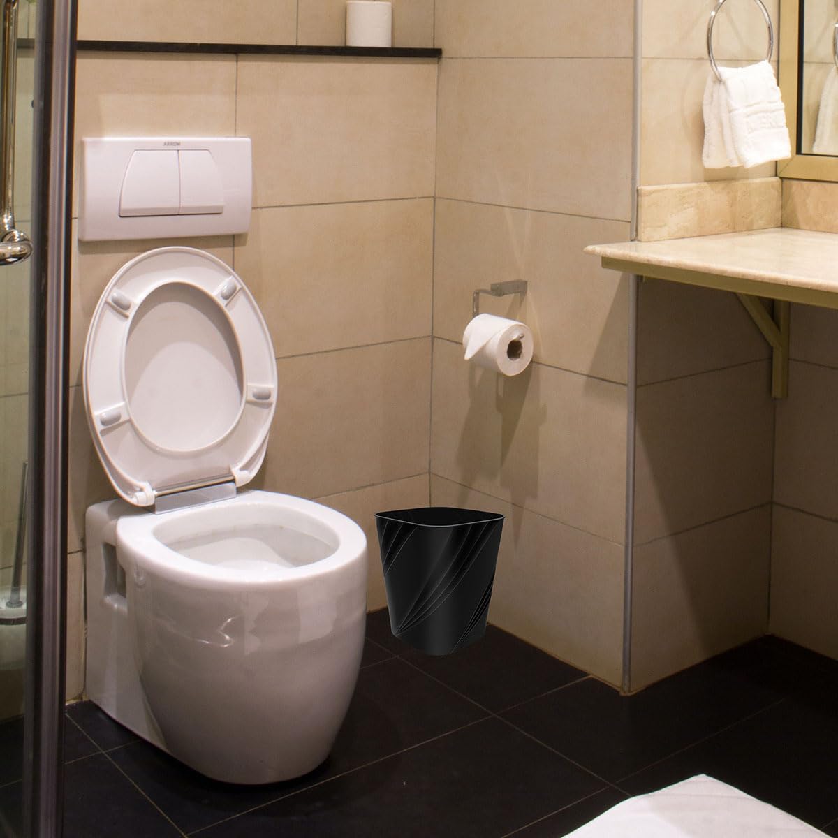 Dajitre Small Plastic Trash Can Wastebasket Recycling Bin For Bathroom, Dorm, Bedroom,Home Office, Garbage Can For Bedroom, Kids