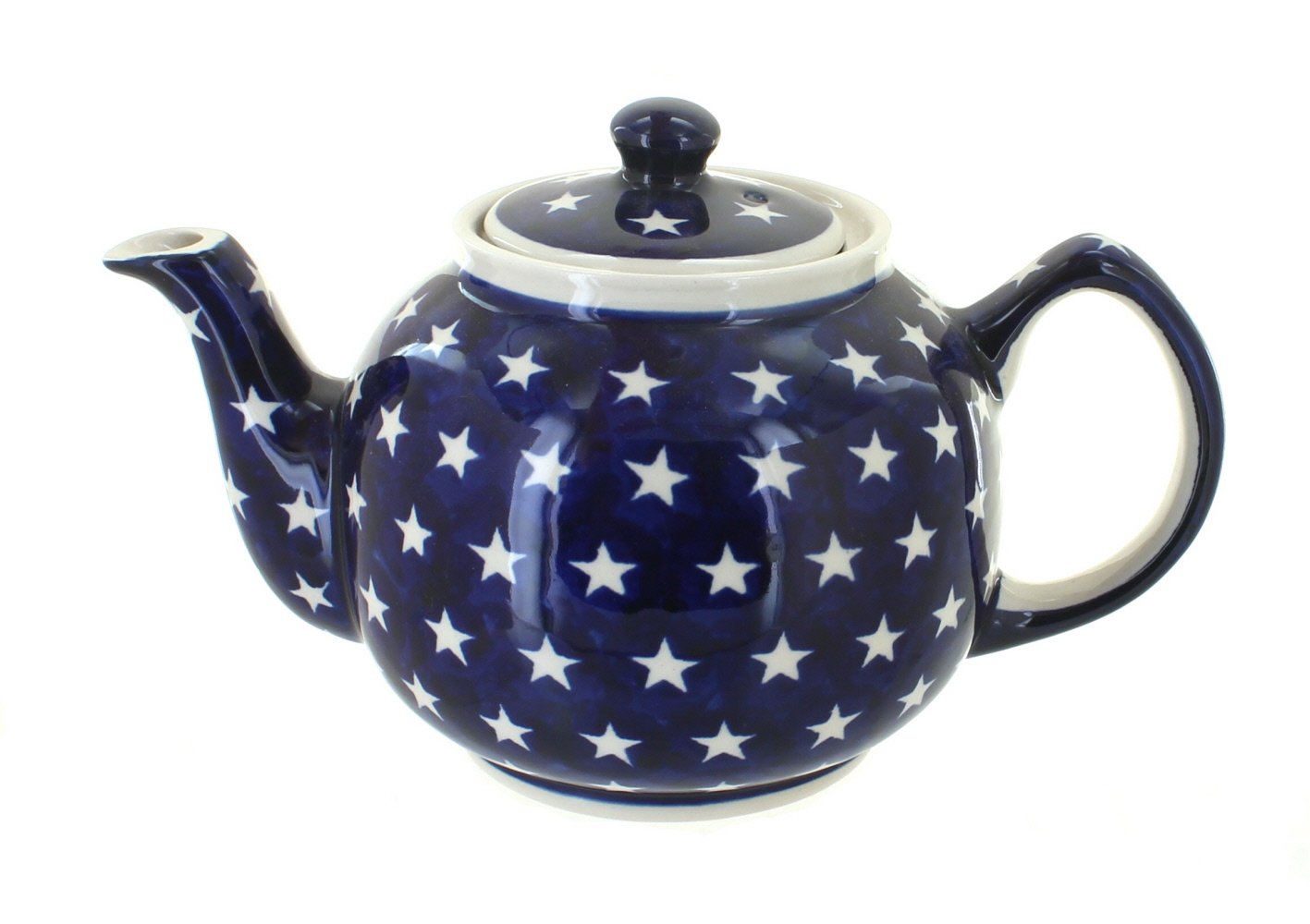 Blue Rose Polish Pottery Stars Medium Teapot