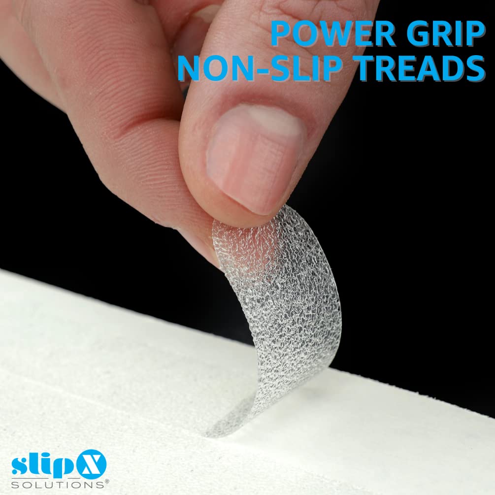 Slipx Solutions Microban-Infused Non-Slip Adhesive Safety Treads | Anti-Slip Bathroom Accessories - Bathtub, Shower, Pool, Boat,