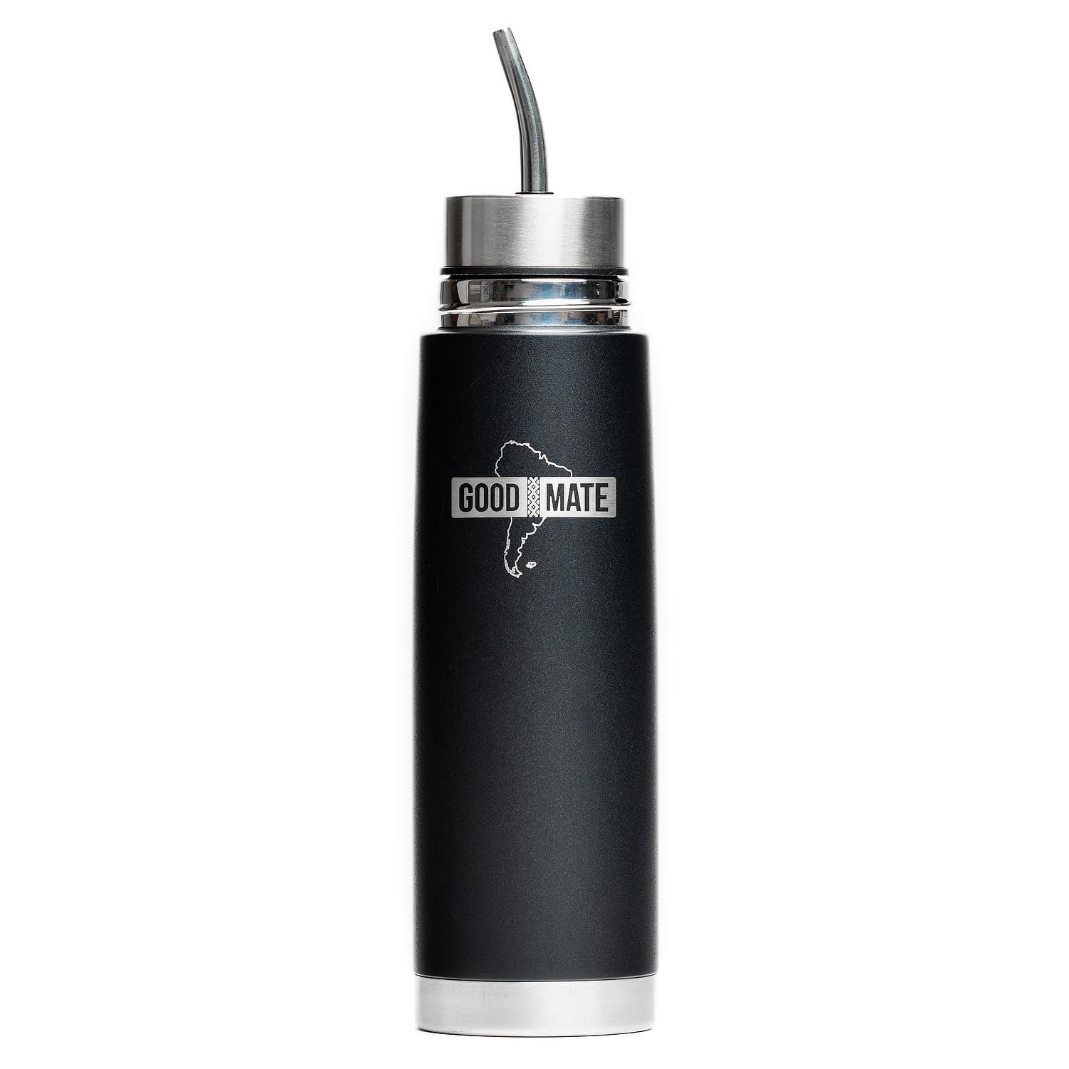 Goodmate Autocebante Yerba Mate Cup, 500ml Insulated Bottle, Shadow Steel