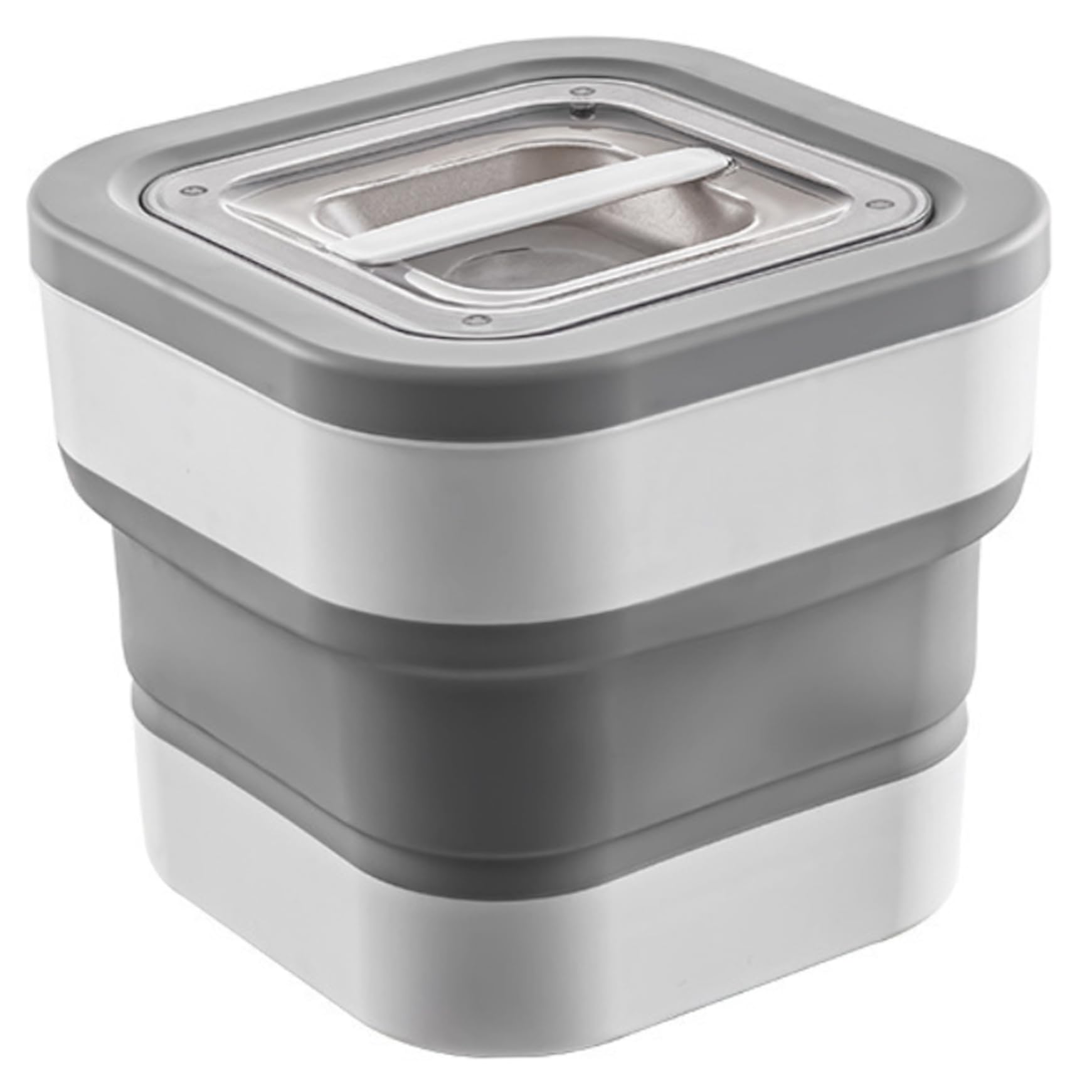 Jorzer Rice Storage Containers Collapsible 5 to 12.5KG Rice Bin with Clear Airtight Lid Sealed Container with Non-slip Bottom Fo