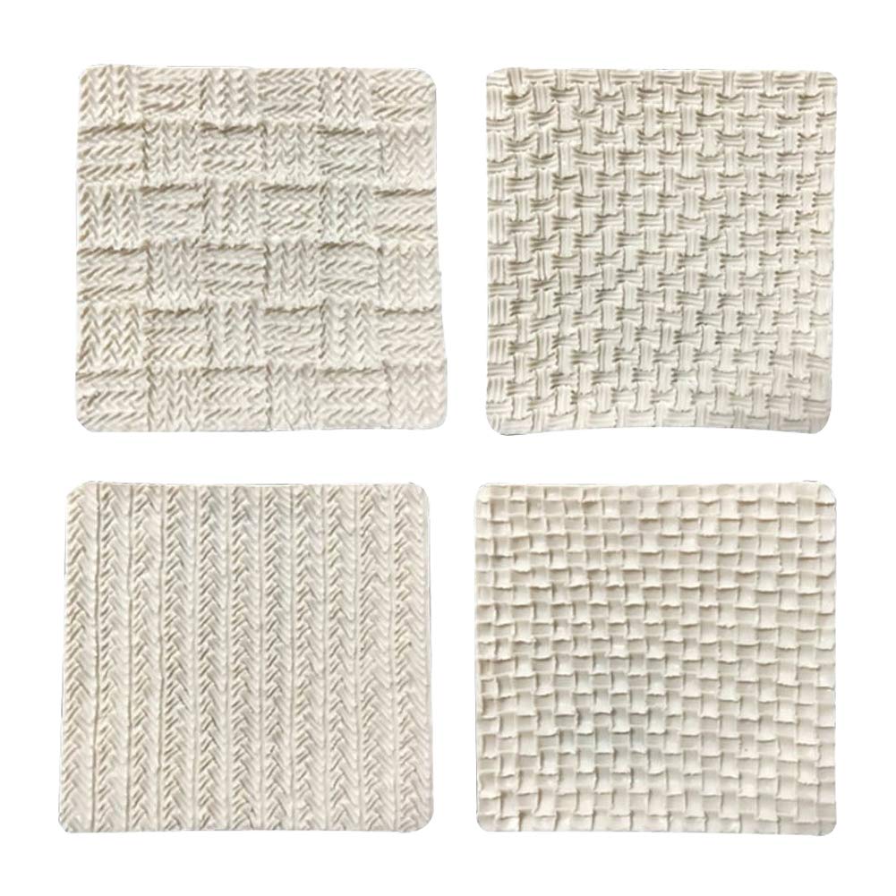 Fondant Impression Mat, Sweater Texture Design Silicone Cake Decorating Supplies For Cupcake Wedding Cake Decoration