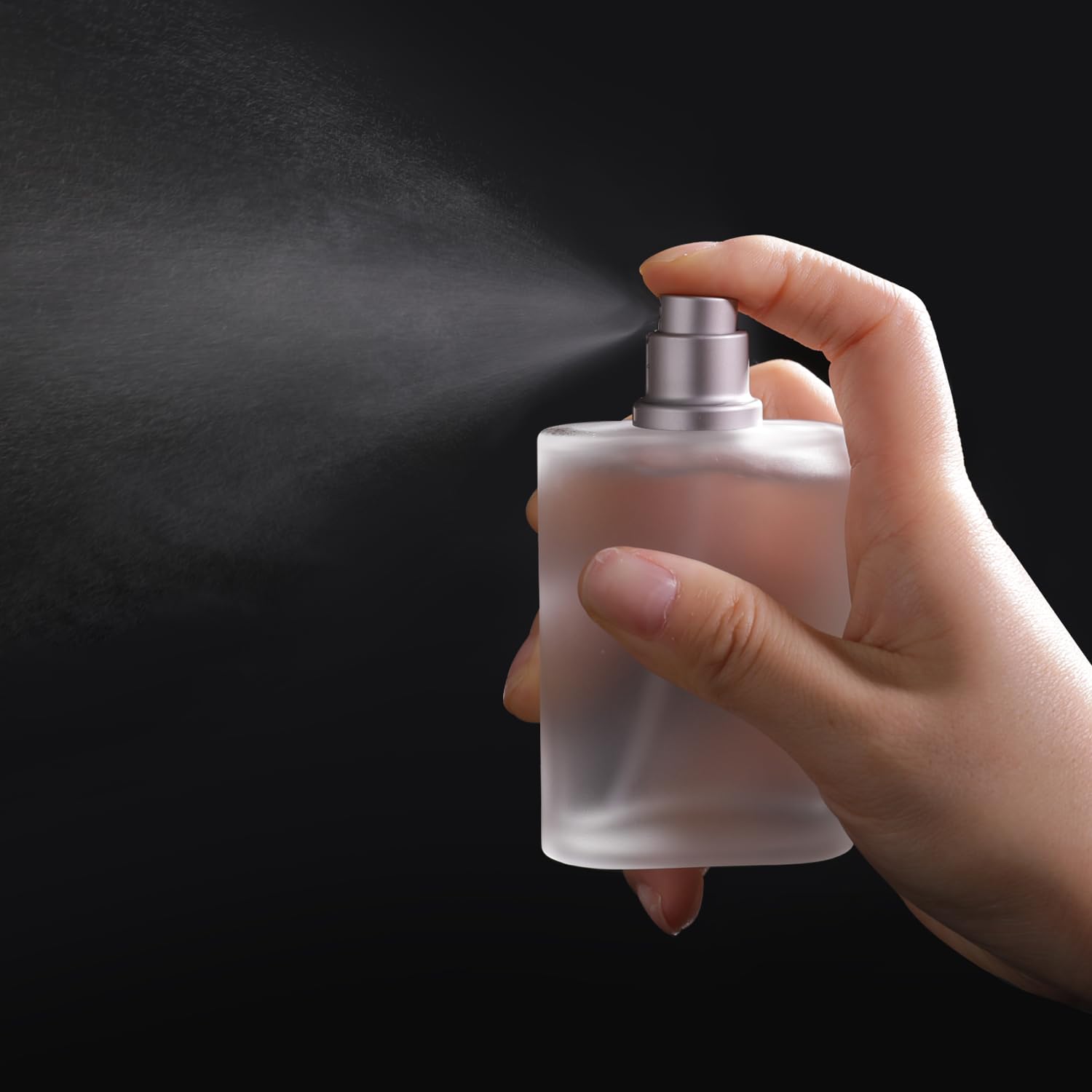 Yerpkefey 50Ml/1.7 Oz Frosted Glass Spray Bottle Perfume Atomizer,Refillable Perfume Spray Bottle Perfume Bottles Empty With 3 K