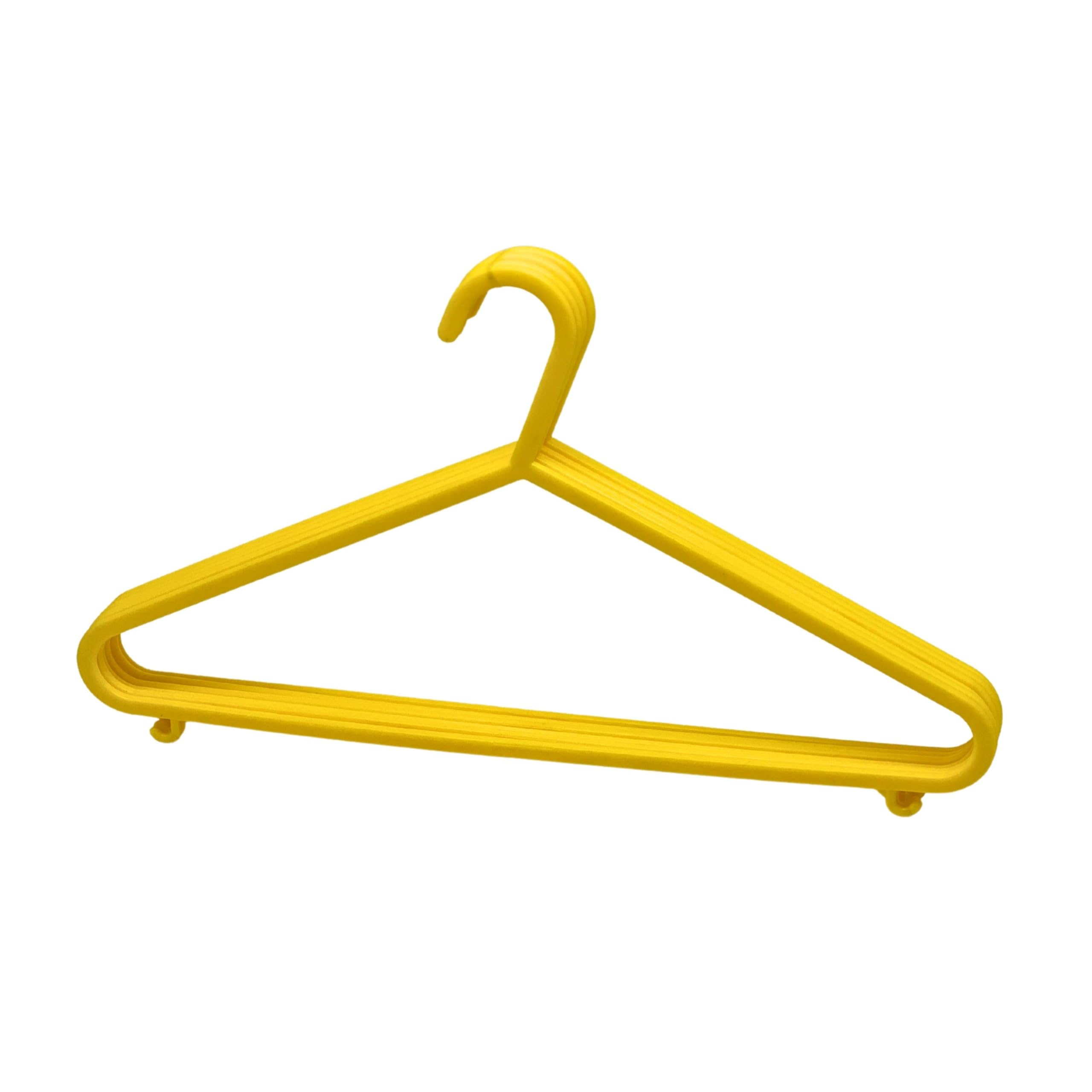 Mahaware Wardrobe Polypropylene Hanger, Pack Of 6, Yellow  Cloth Hangers For Clothes Hanging