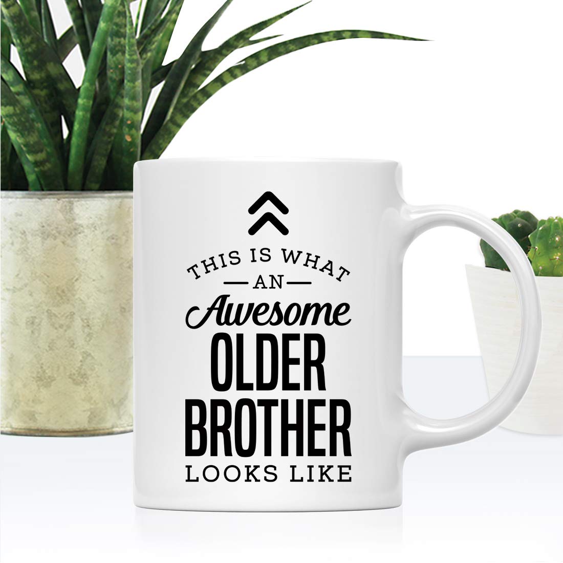 Andaz Press 11oz. Ceramic Coffee Tea Mug Gift, This is What an Awesome Older Brother Looks Like, 1-Pack, Birthday Gift Ideas Cow