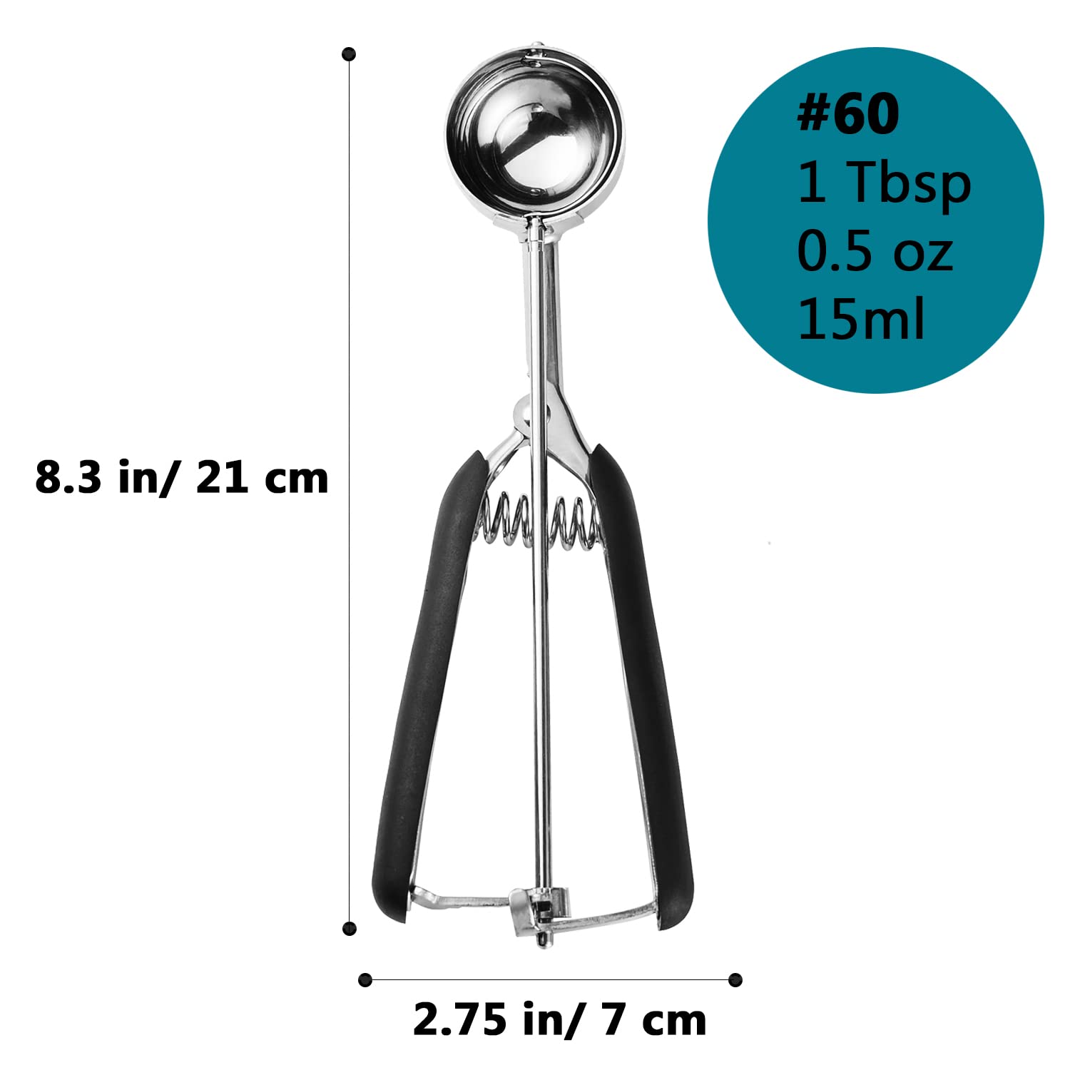 Junadael J Small Cookie Scoop 1 Tablespoon, Cookie Dough Scoop, 1 Tbsp Cookie Scoops For Baking, Melon Baller Scoop, Comfortable