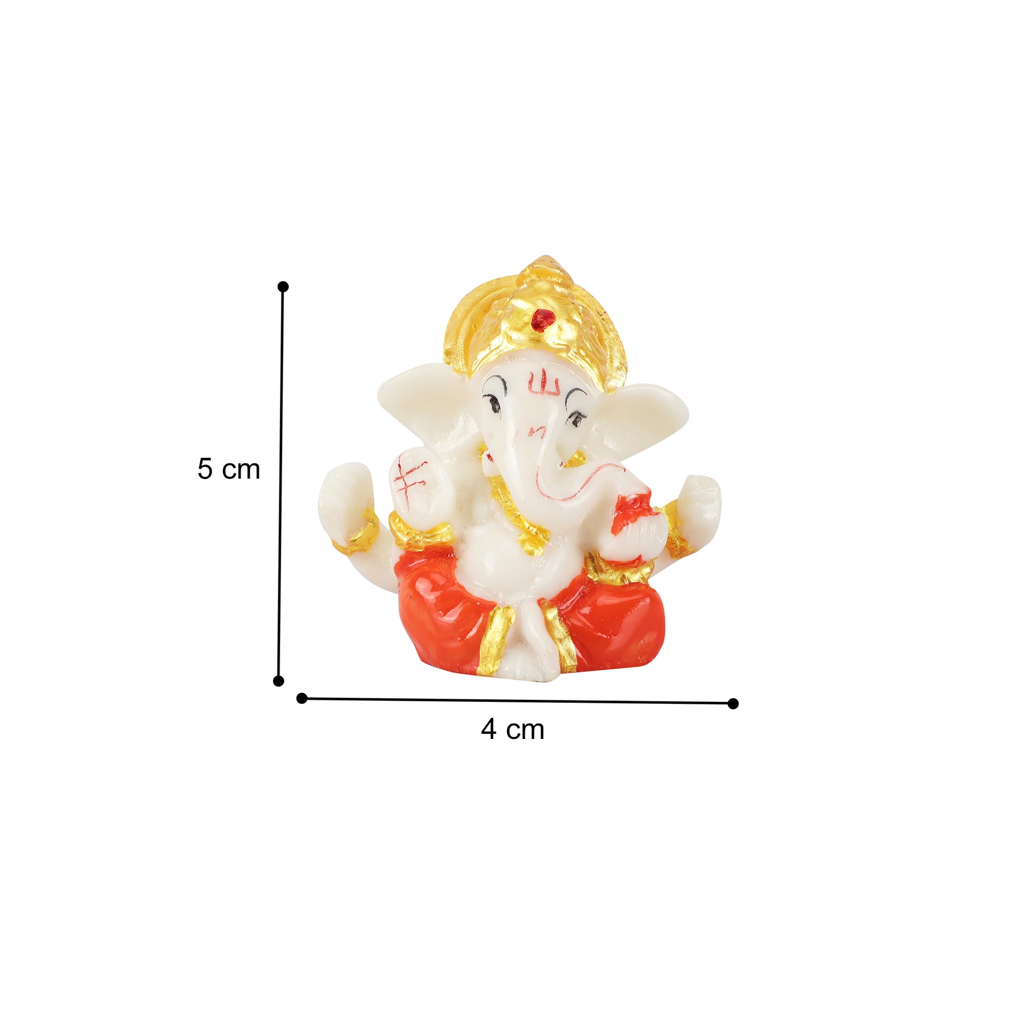 Click Pujan Ganesh - Small Polyresin For Car Dashboard,Home Decor, Ganesh Murti Showpiece Gift - Car Dashboard Accessories Idols