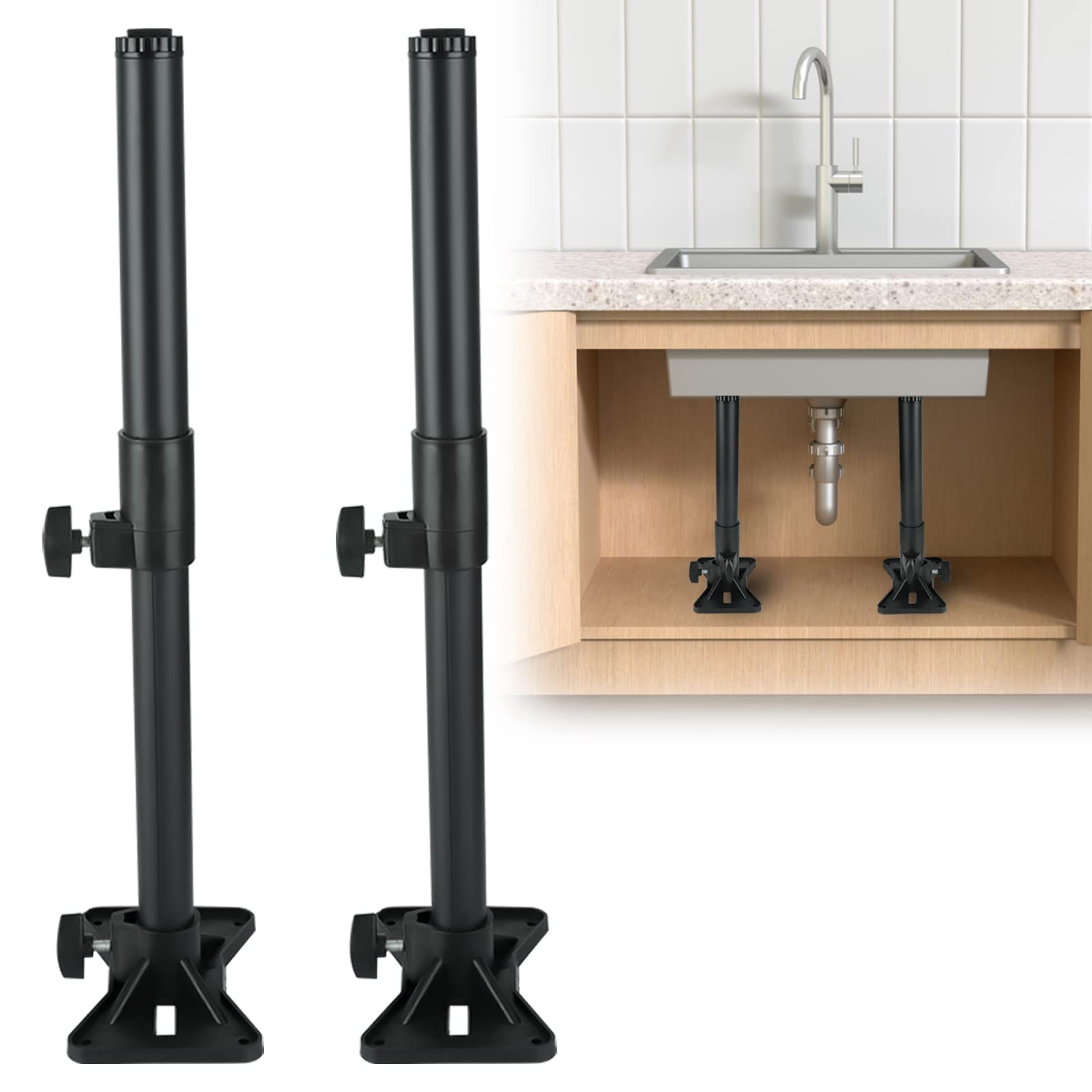 Undermount Sink Support Repair Brackets - Ymobbu Undermount Sink Repair Kit System Kitchen Sink Adjustable Brackets (13.7-23.6 I