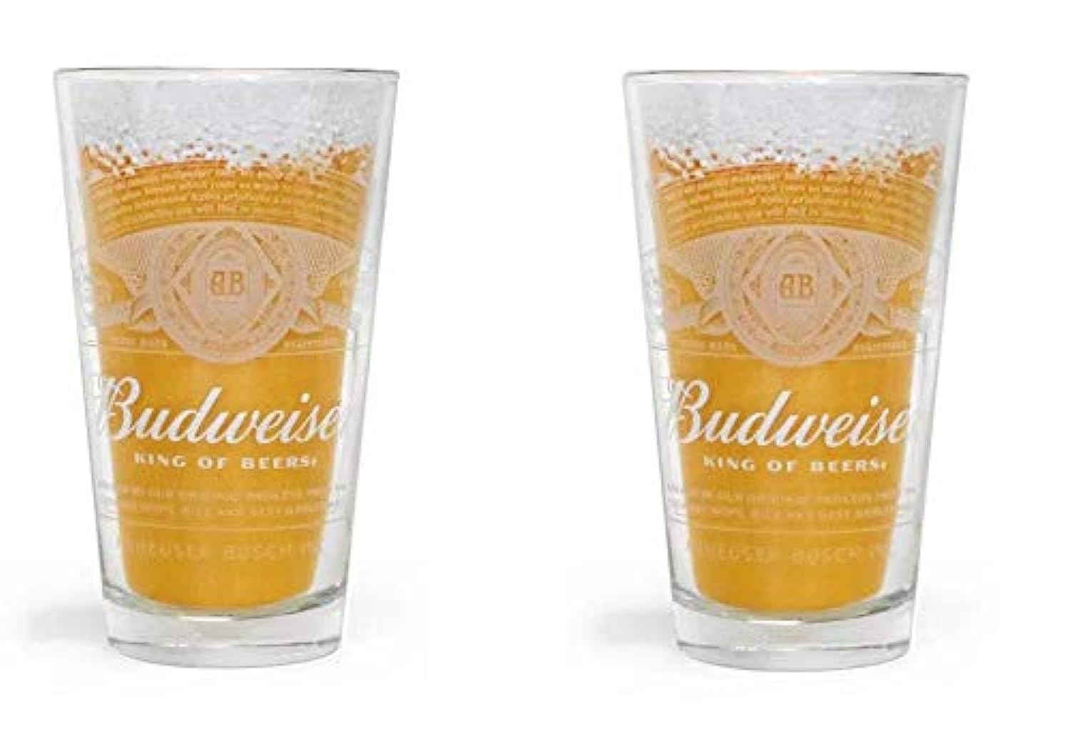 Budweiser The Signature Dream Pint Glasses - Set Of 2 Glasses
