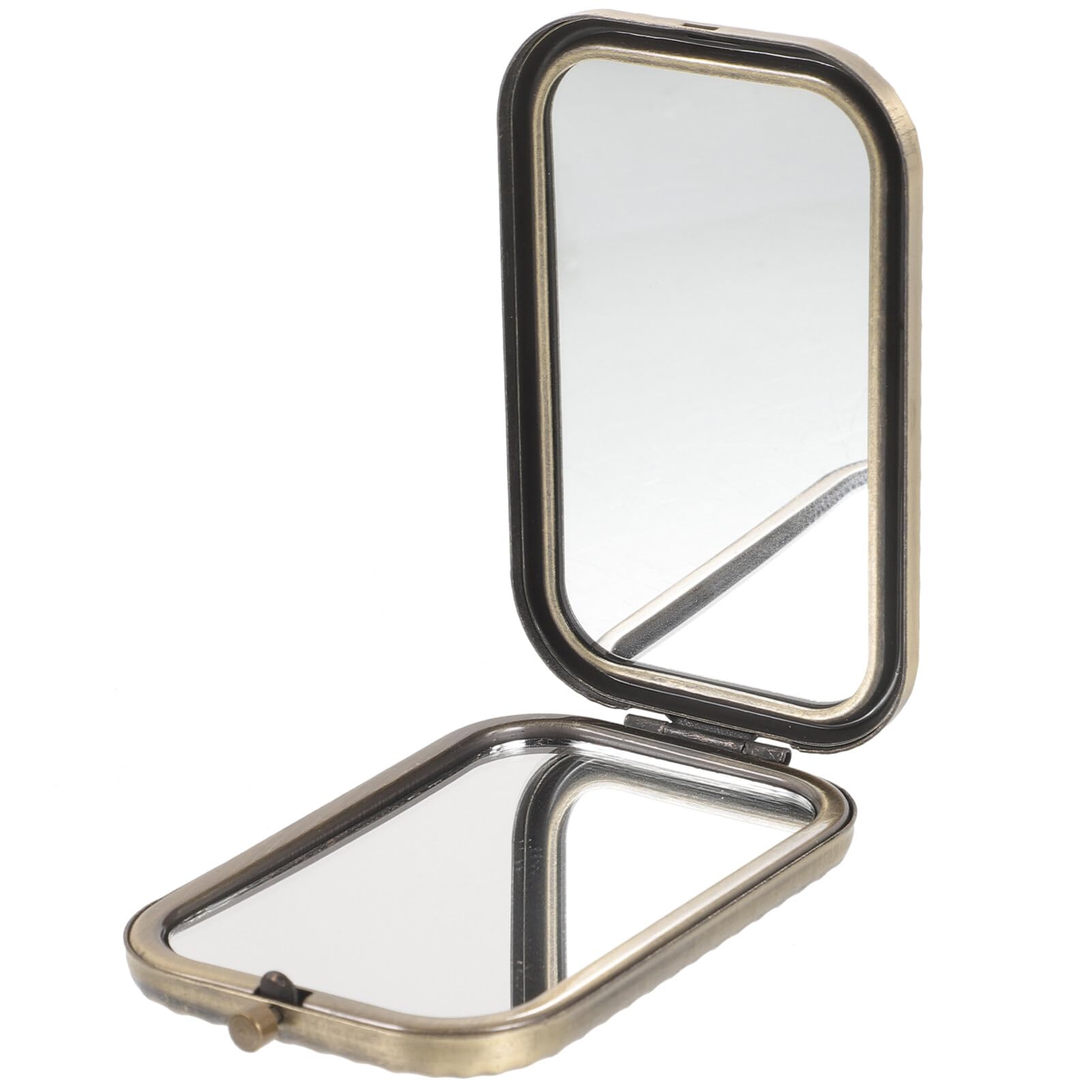 1pc Vintage Double-Sided Foldable Makeup Mirror Compact Portable Travel Cosmetic Mirror for Women High-Definition Present
