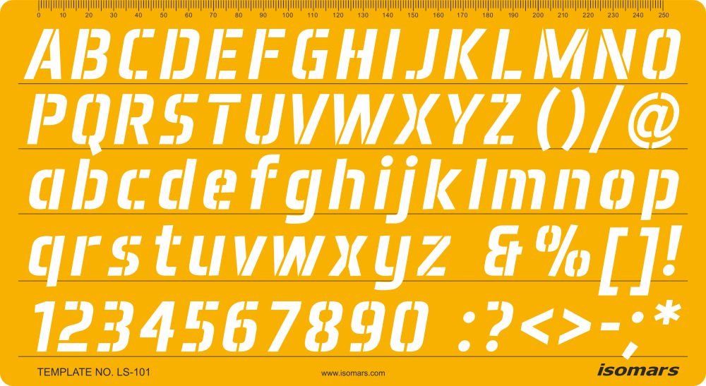 Isomars Lettering Stencil 101