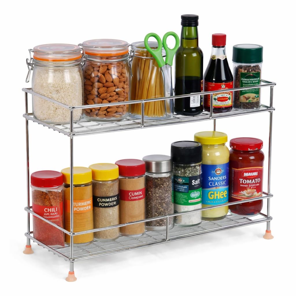 Gm90 Collection Stainless Steel 2 Tier Kitchen Organizer Rack