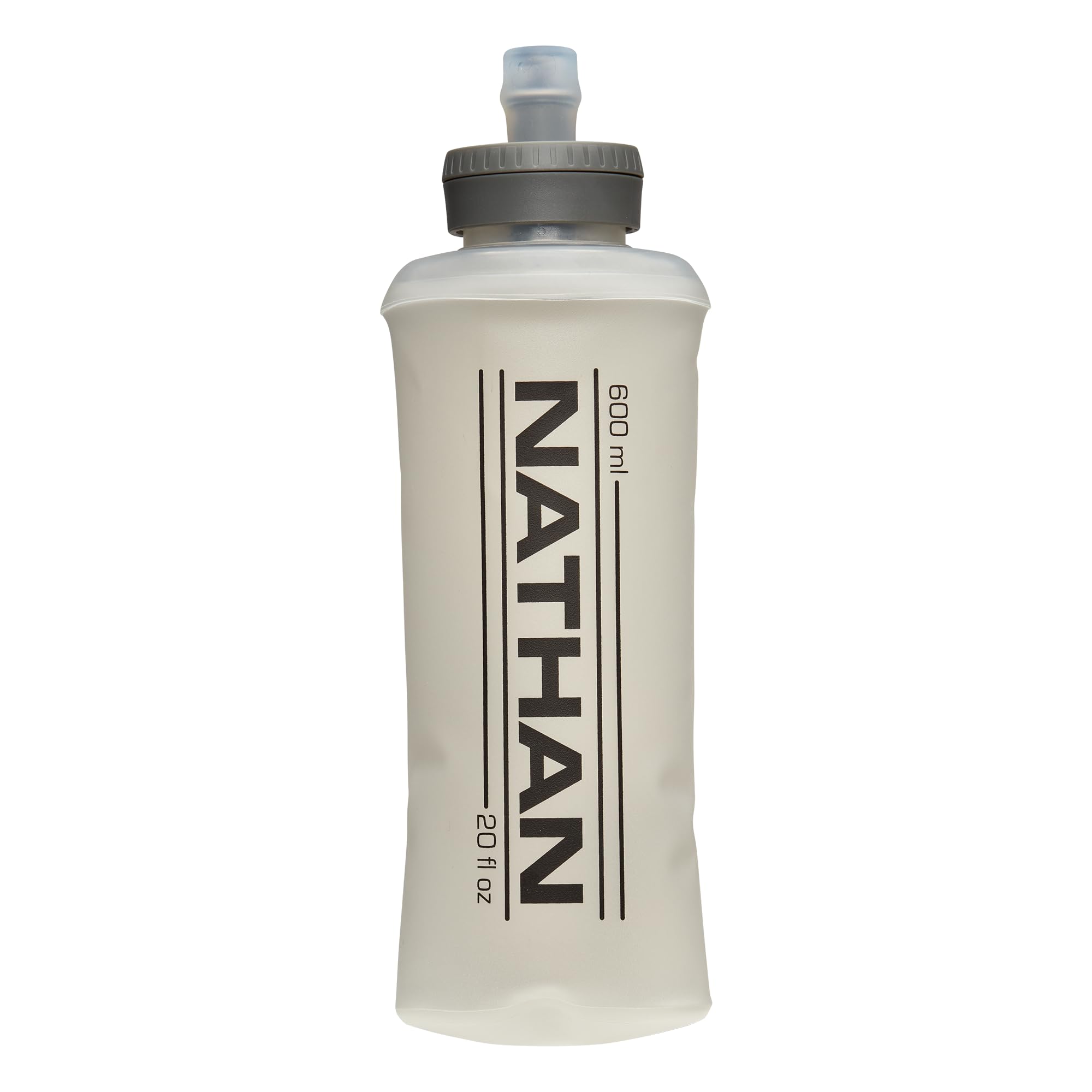 Nathan 20oz Soft Flask w/Bite Top, Running Water Bottle, Collapsible Water Bottle, Travel