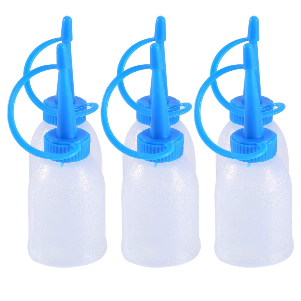 Aynefy Industrial Glue Squeeze Bottle,6Pcs 30Ml Industrial Gel Glue Applicator Bottle Plastic Oil Jet Dispenser Mini Fine Tip Ap