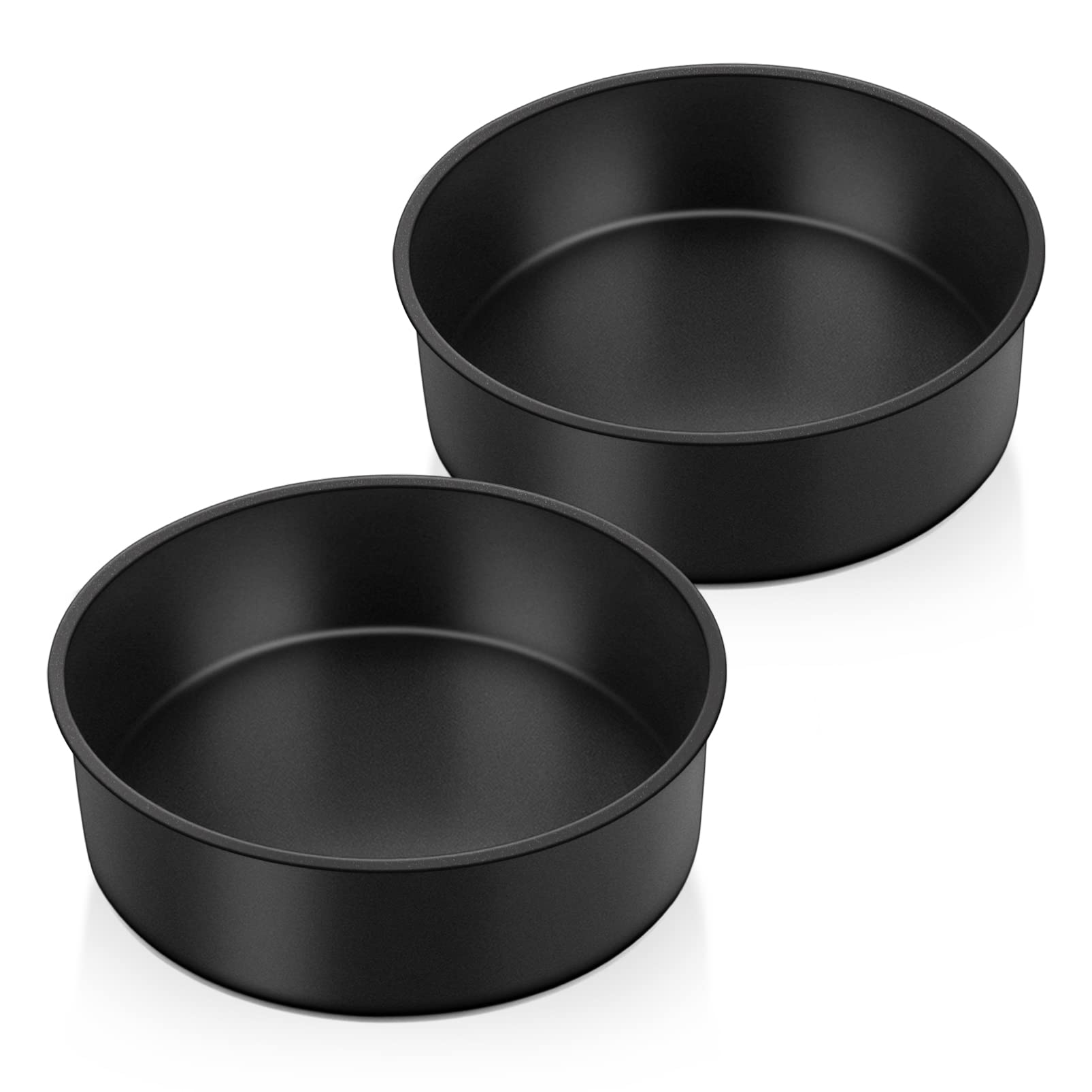 Teamfar 6 Inch Cake Pan, Round Baking Layer Cake Pan Set Of 2, With Non-Stick Coating Stainless Steel Core For Birthday, Party,