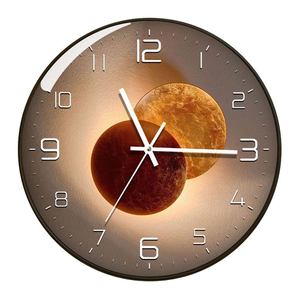 Tekcool Wall Clock 12 Silent Quartz Decorative Wall Clock Non-Ticking Classic Digital Clock Battery Operated Round Easy To Read 