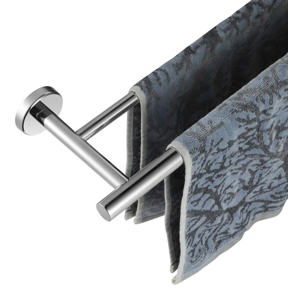 Jqk Double Bath Towel Bar, 36 Inch 304 Stainless Steel Thicken 1Mm Towel Rack For Bathroom, Bath Towel Holder Polished Chrome Wa