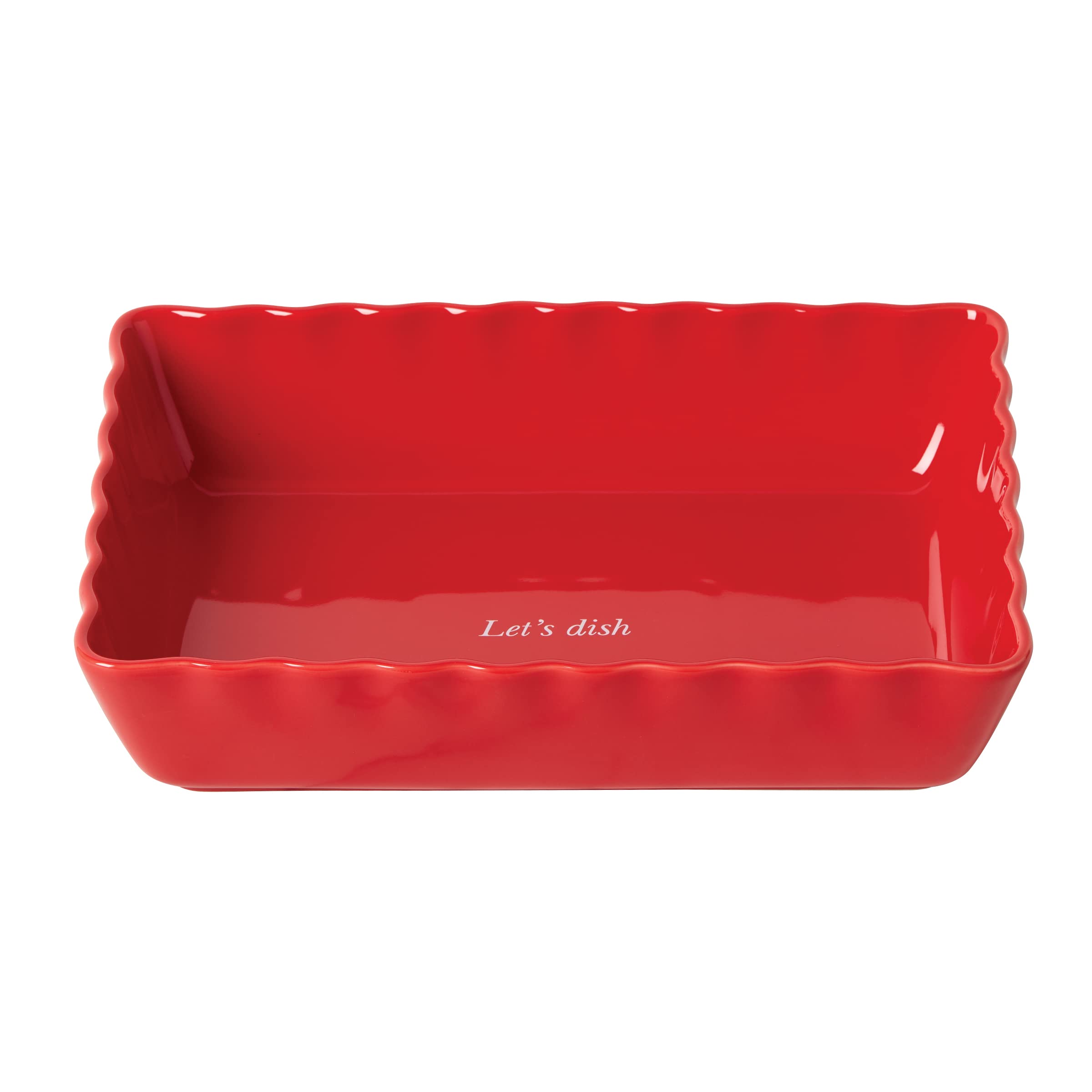 Kate Spade New York Make It Pop Rectangle Baking Dish, One Size, Red