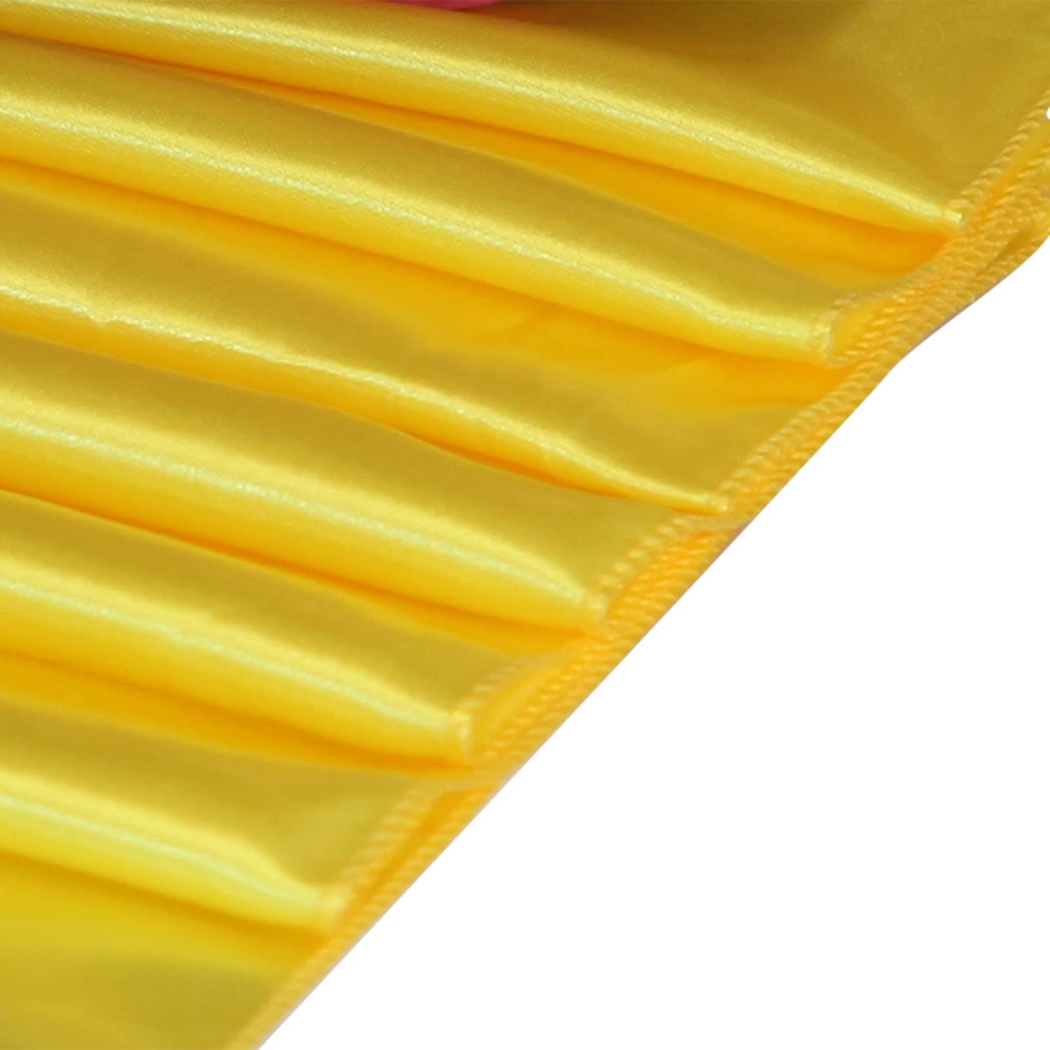 Welmatch Yellow Satin Table Runners 5 Pcs Wedding Banquet Party Event Decoration Table Runners (Yellow, 5)