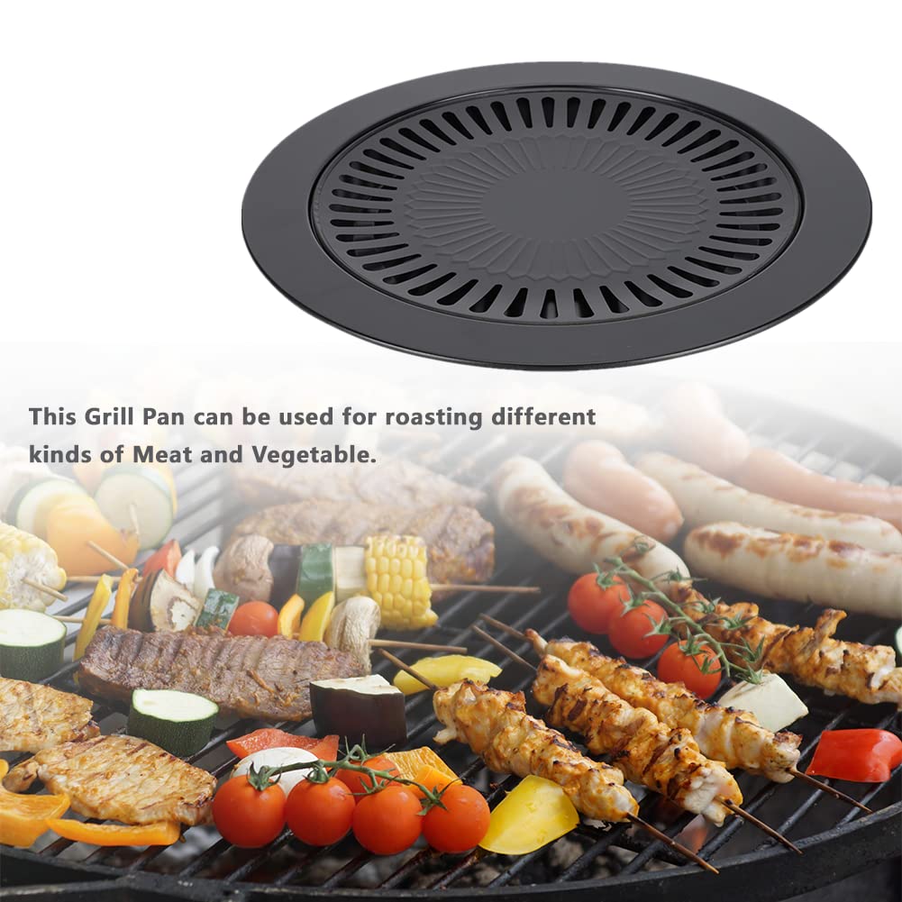 Eboxer Korean Bbq Grill Pan Non Stick Barbecue Plate For Indoor Outdoor Grilling, Bakeware For Home Camping