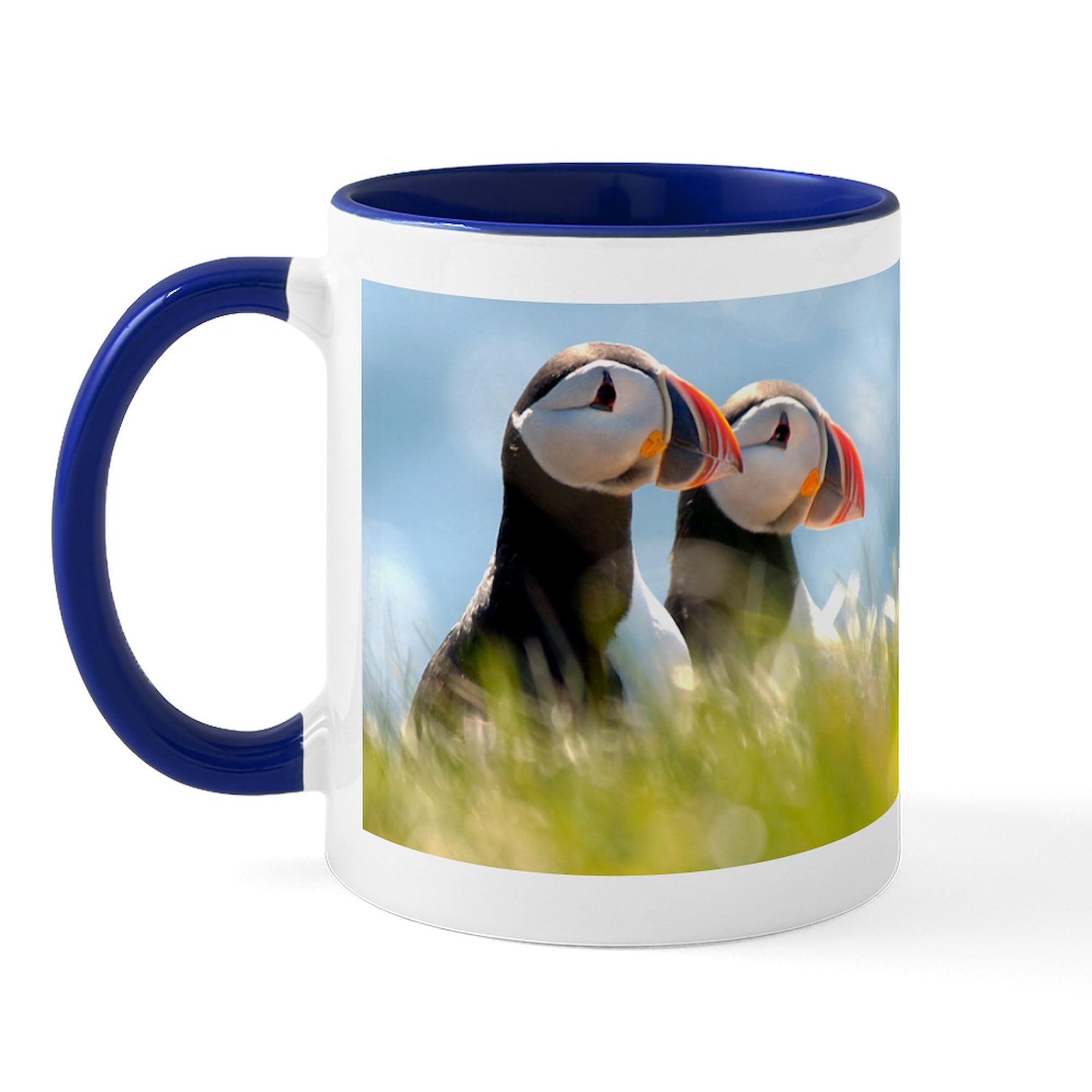 CafePress Puffin Pair Mug 11 oz (325 ml) Ceramic Coffee Mug