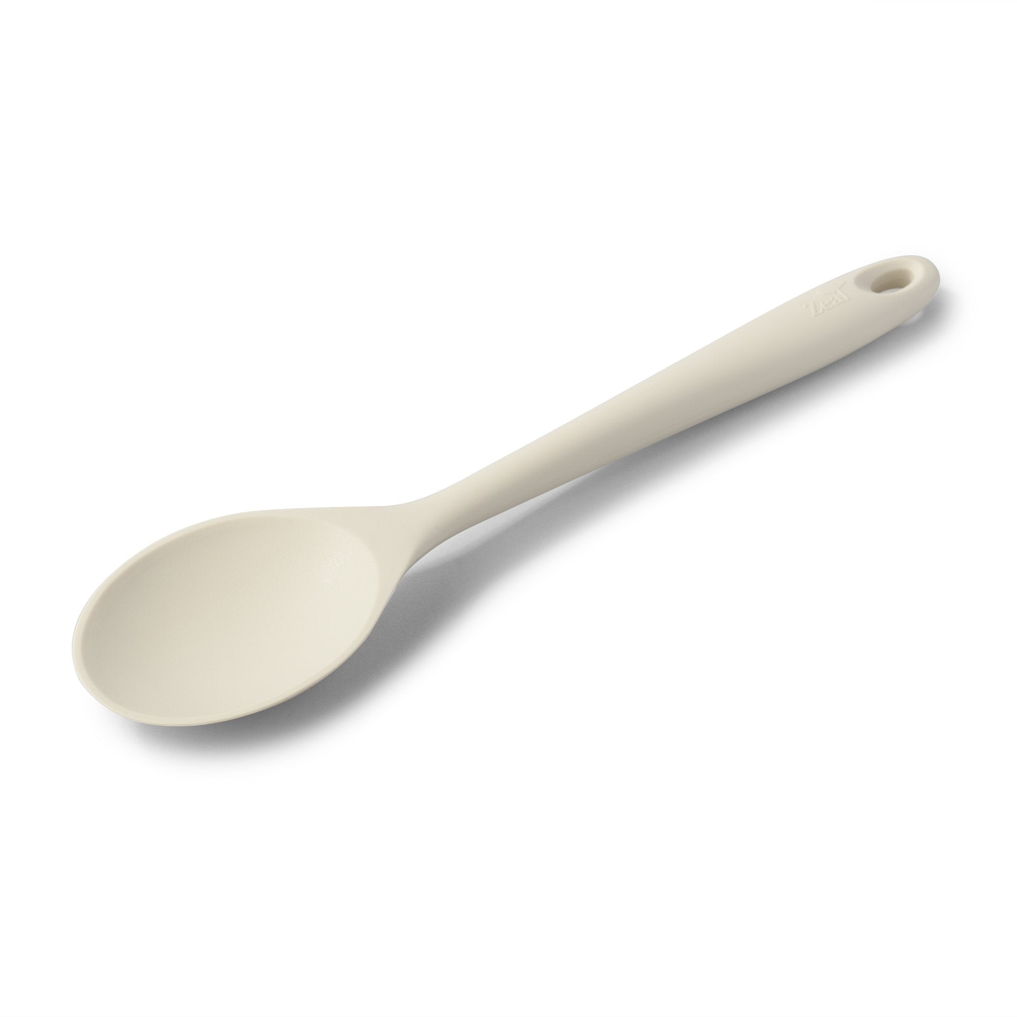 Zeal Scratch Non-Stick Cooking Spoon (28Cm), Silicone, Cream, 11-Inch