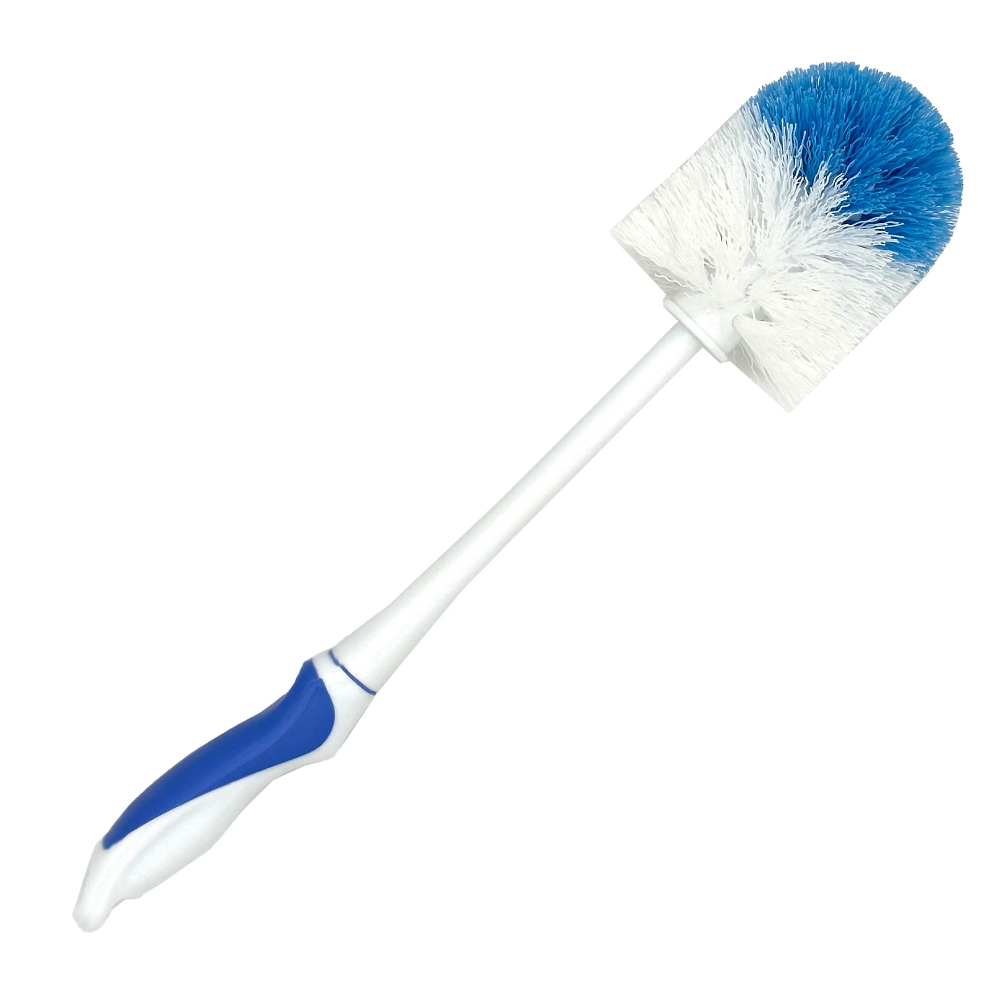 Rocky Mountain Goods Heavy Duty Round Toilet Brush - Sturdy Handle For Thorough Cleaning - All Plastic Construction Won'T Rust -