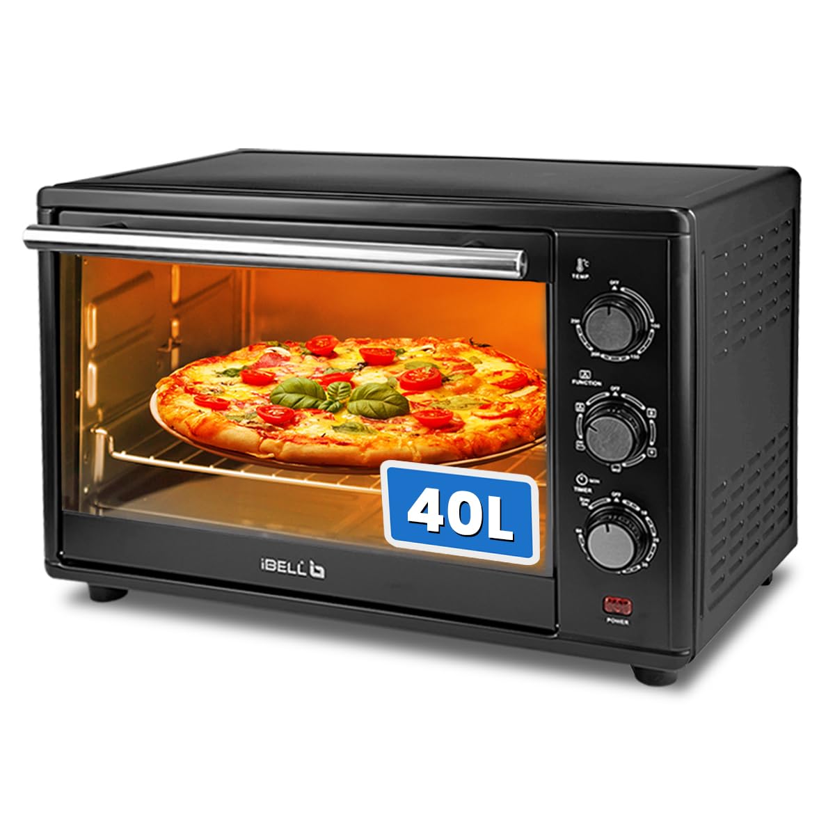 Ibell Electric Oven Toaster Grill 40L Otg With 1800 Watt, Convection & Motorized Rotisserie, Multiple Heating Options, 2 Year Wa