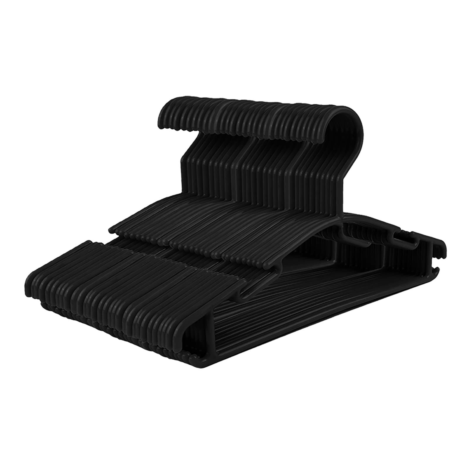 Goodtou Toddler Hangers Plastic Hangers For Toddler Clothes Baby Hangers 60 Pack Kids Children Hangers Black