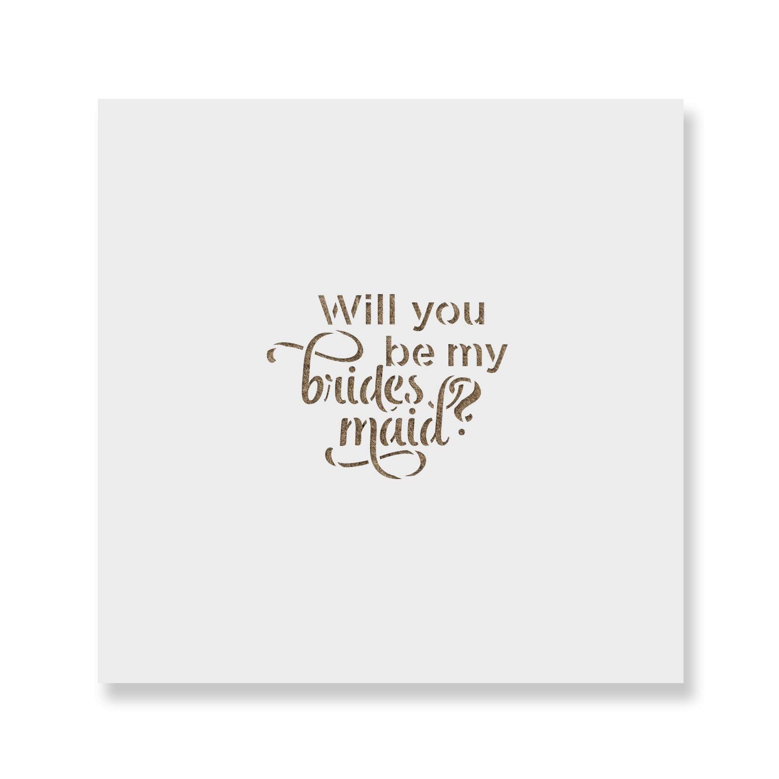 Will You Bridesmaid Cookie Stencil - Wedding Stencils, Cookie Stencils, Wedding Cookie, Pyo Stencil, Bridesmaid Stencil