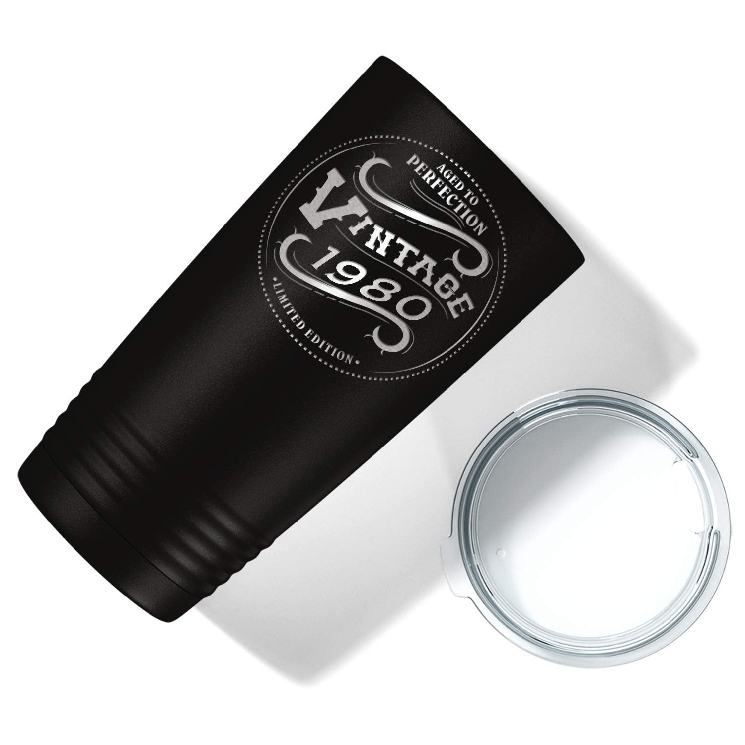 Cuptify 1980 Aged To Perfection Vintage 43Rd Birthday Gift For Men And Women 43 Years Old On Black 20 Oz Insulated Stainless Ste