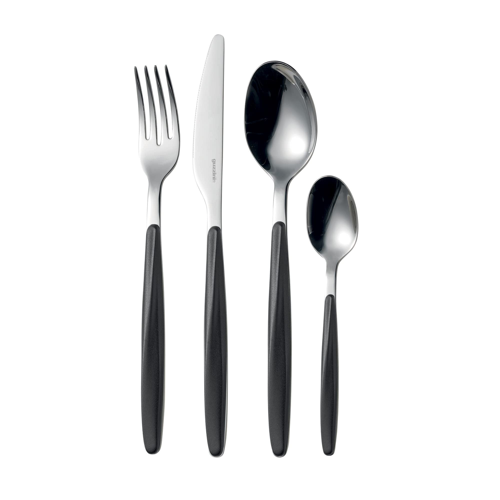 Guzzini My Fusion Cutlery, 16.8 X 7.5 X 25.5 Cm, Black