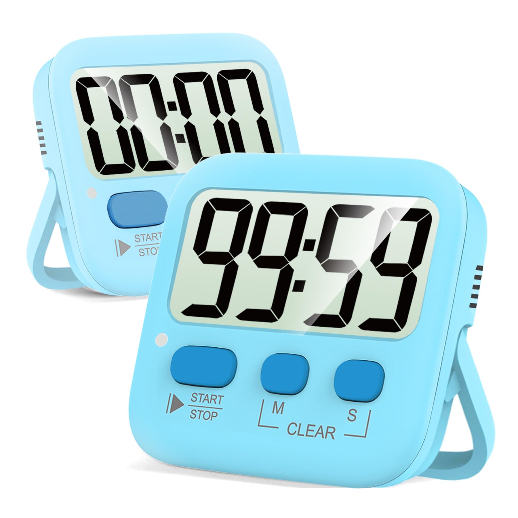 Antonki Timer, 2 Pack Timer for Kids, Kitchen Timers, Digital Timer for Cooking, Egg Timer, Classroom Timer for Teacher, Magneti