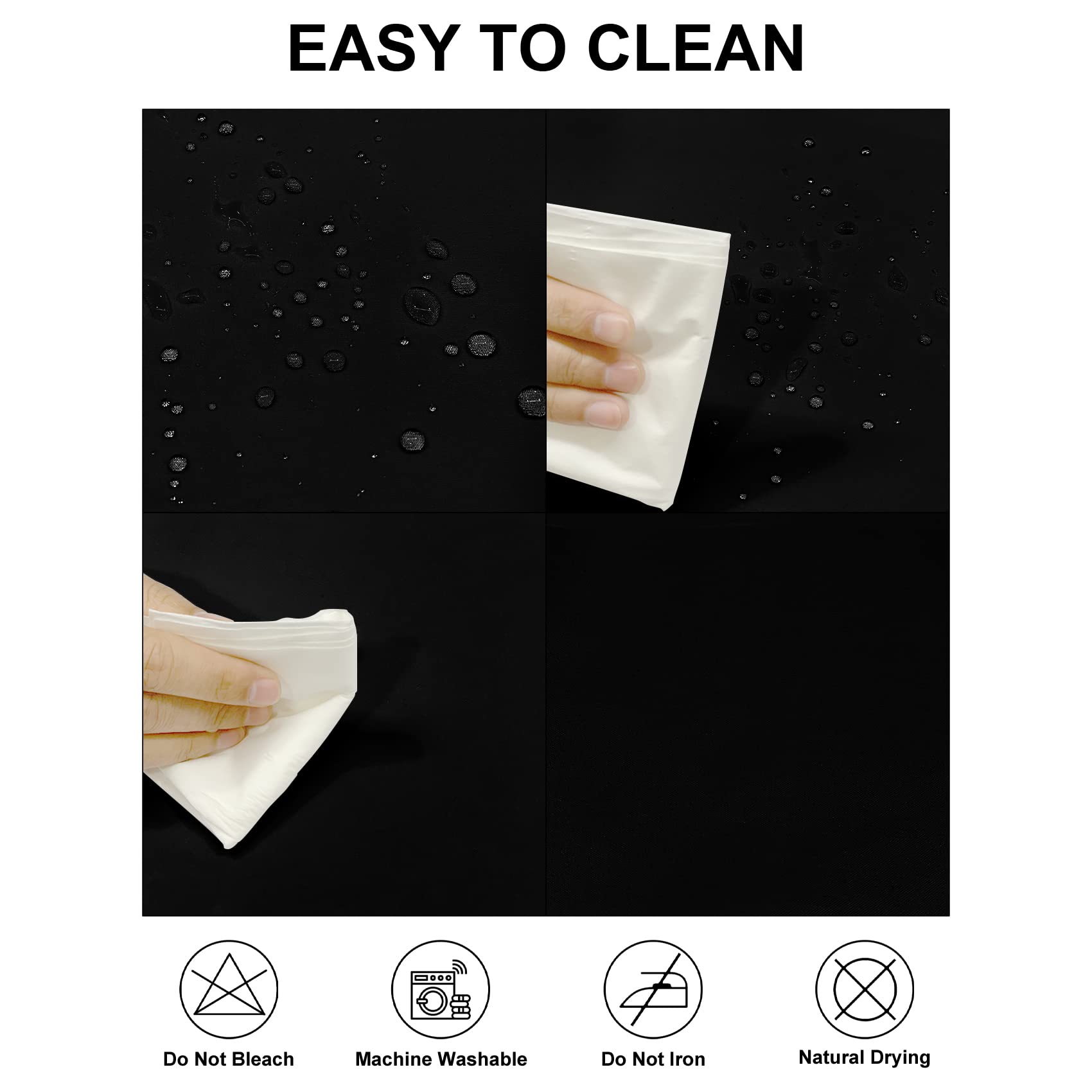 Fokitut 2 Pack Waterproof Rectangle Tablecloth, 60X102 Inch, Stain Resistant And Wrinkle Polyester Table Cloth, Fabric Table Cov