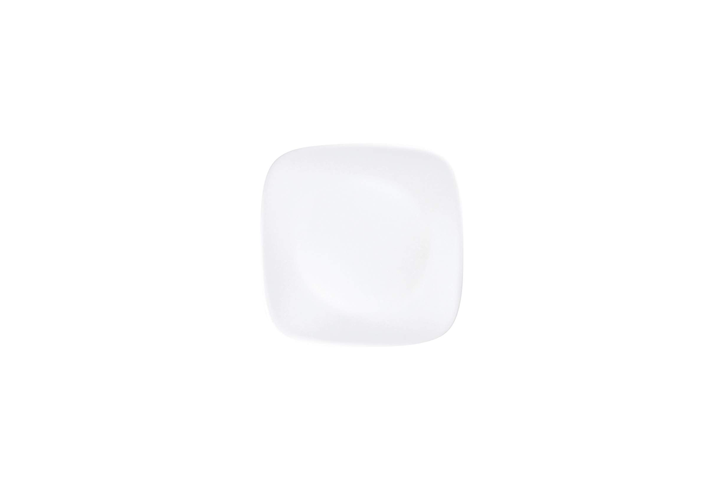 Corelle J2206-N Cp-8903 Plate, Plate, Width: 6.5 Inches (16.5 Cm), Shatter-Resistant, Lightweight, Winter Frost White, Square, S