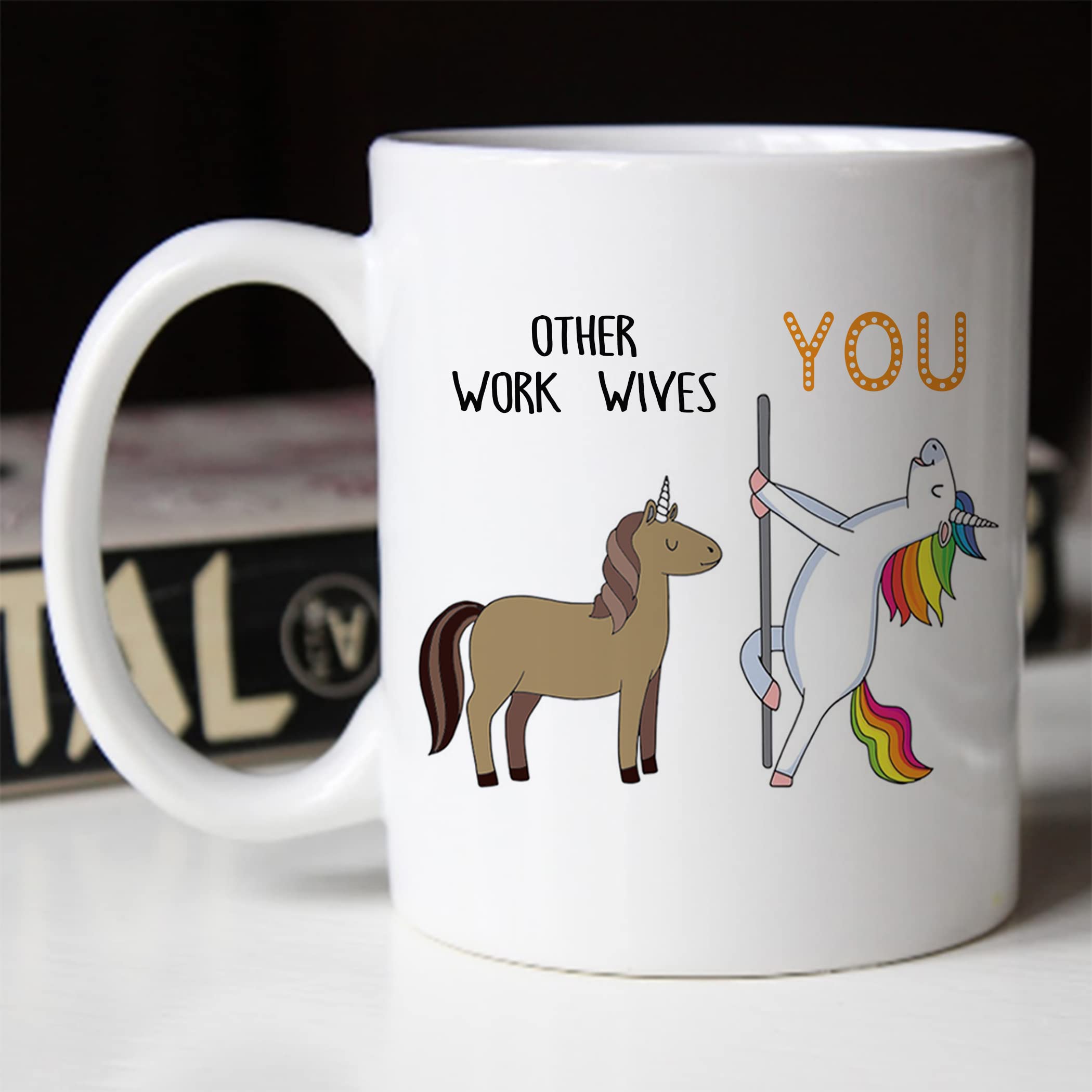 LXQM Other Work Wives You Unicorn Coffee Mug Work Wife Gifts for Women Work Wife Mug Birthday Gifts Mothers Day Gifts 11 oz Coffee Mugs Mother's day Gift for Work Wife Coworker Gifts Work Wives Gifts