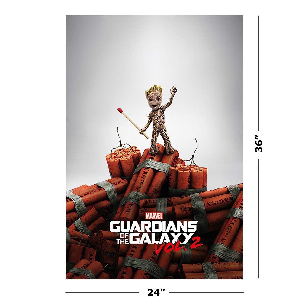 Poster Stop Online Guardians Of The Galaxy Vol. 2 - Movie Poster/Print (Baby Groot On Dynamite) (Size 24'' X 36'')