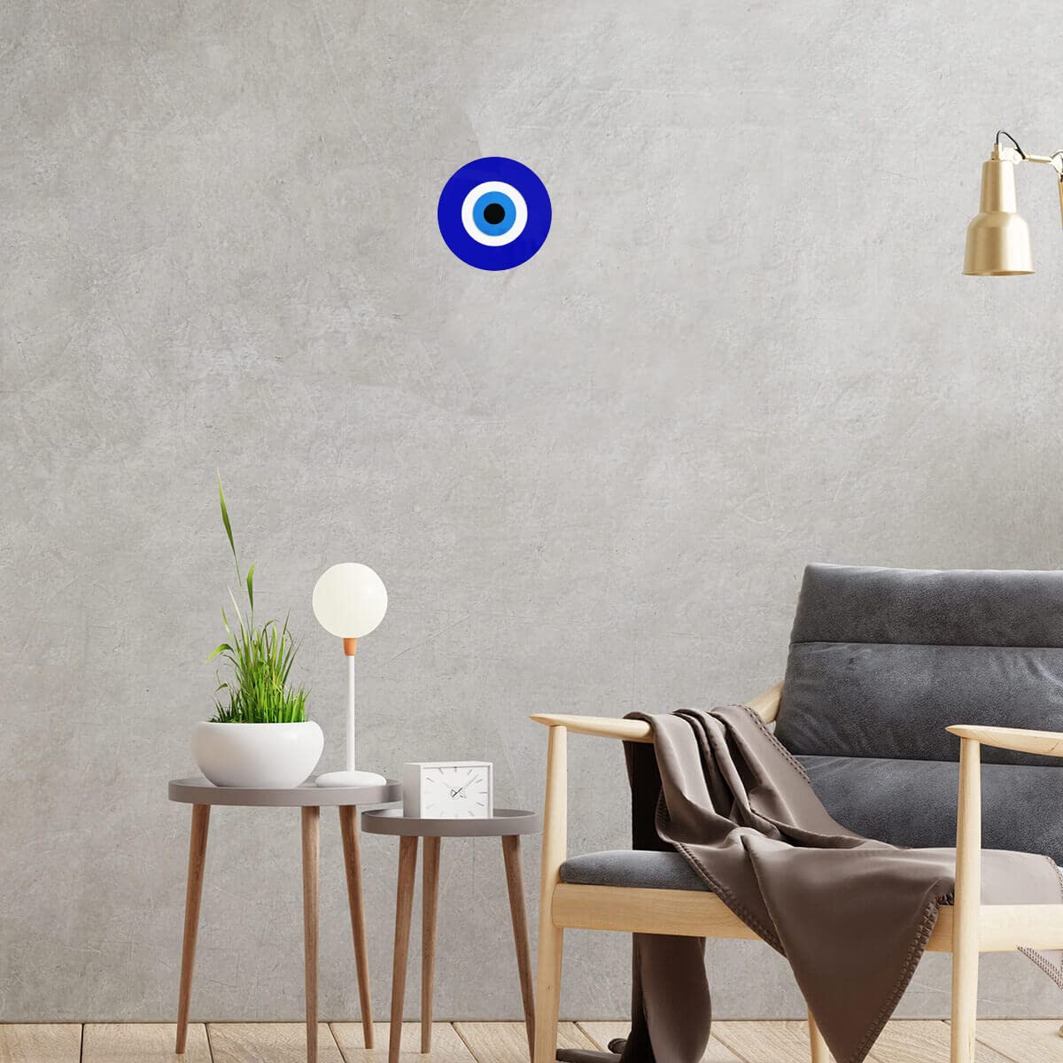 Incrizma Blue Evil Eye Wall Decor Hanging Ornament | 6 Diameter | Good Luck Charm | Wall Decor Amulet | Turkish Nazar Bead Decor