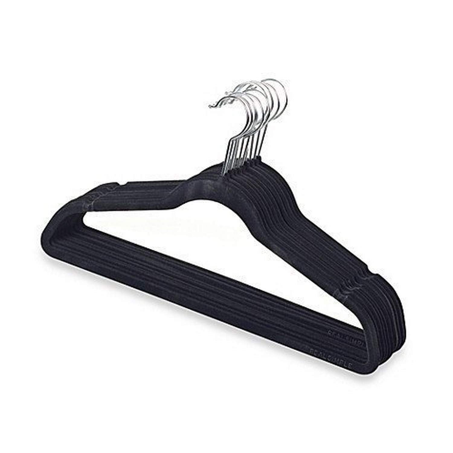 Only Hangers Petite Size Black Velvet Suit Hangers - 20 Pack