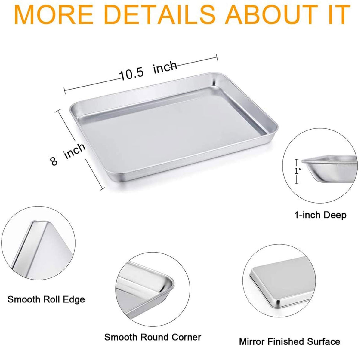 Toaster Pan Set Teamfar Toaster Oven Pans Set Of 2, Stainless Steel Compact Toaster Ov ...