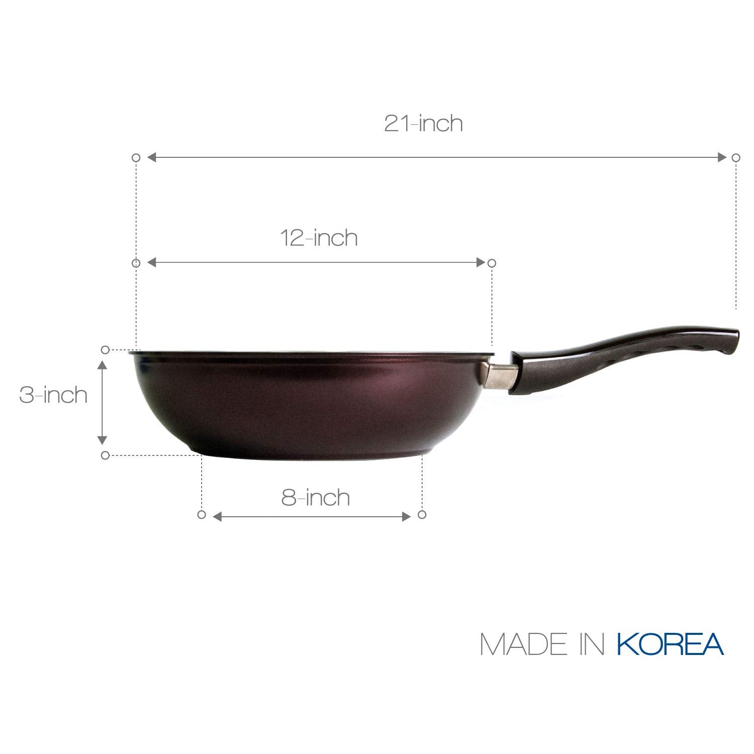 Techef - Blooming Flower Collection, 12'' Wok/Stir-Fry Pan, Coated 6 Times With New Teflon Platinum Non-Stick Coating (Pfoa Free