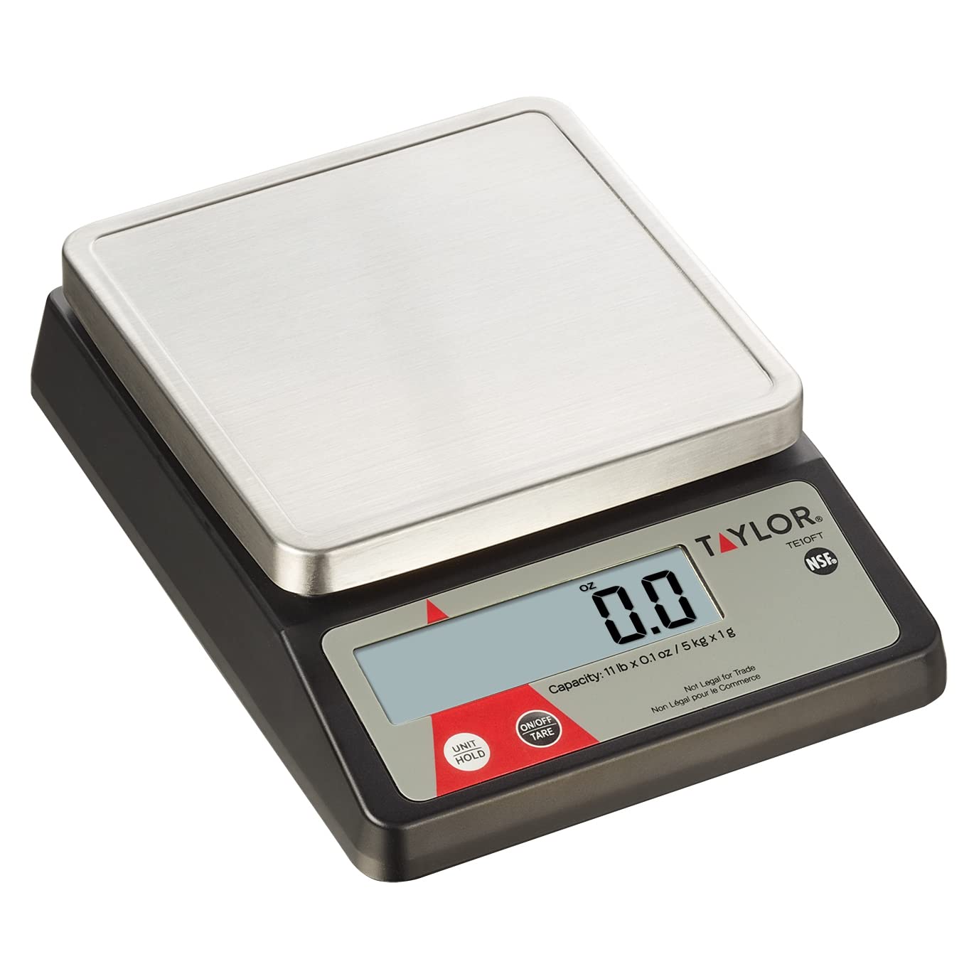 Taylor Te10Ft 11-Pound Compact Digital Portion Control Scale, Stainless Steel, Nsf