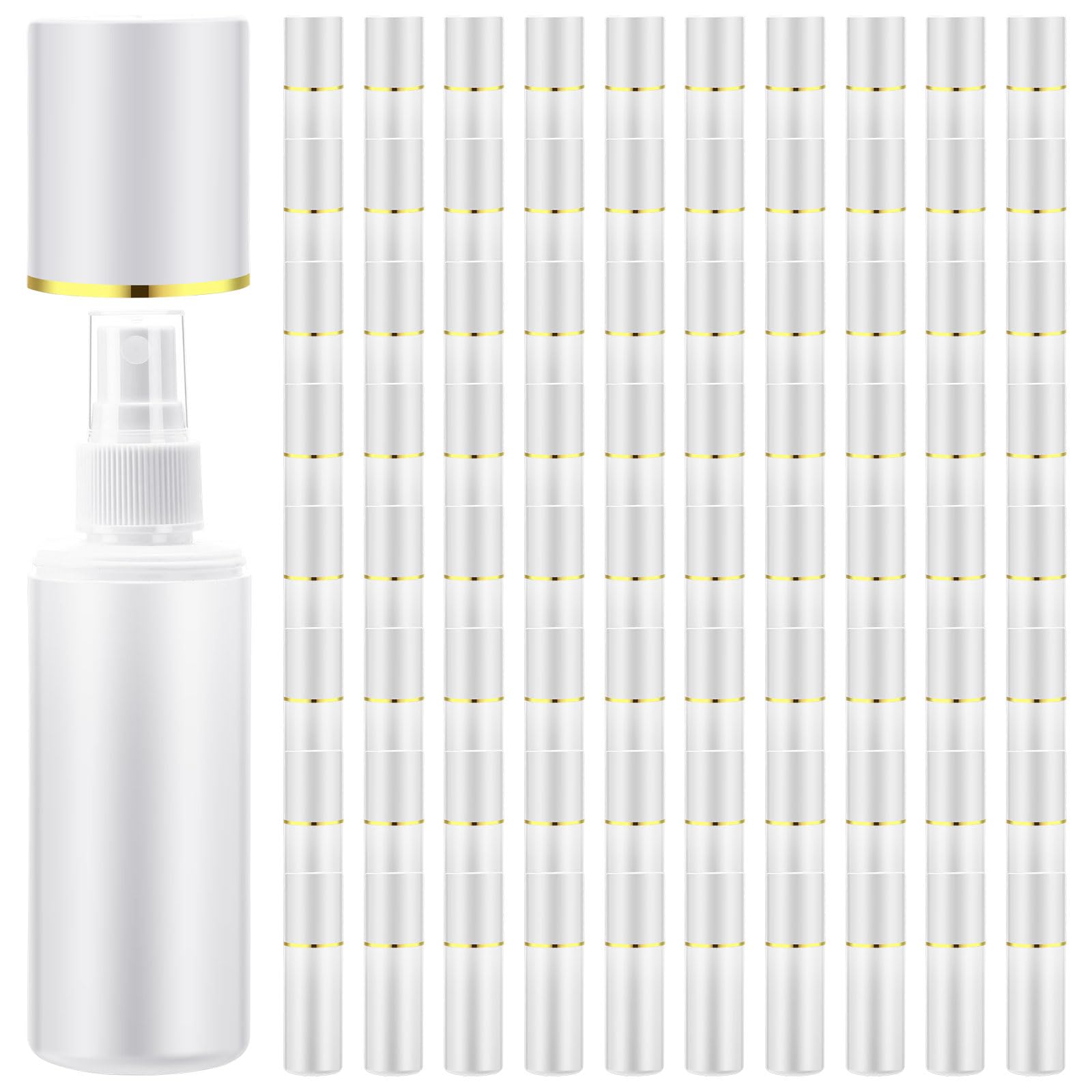 Yiyiring 80 Pack 2 oz Spray Bottles Fine Mist Refillable Travel Set, White