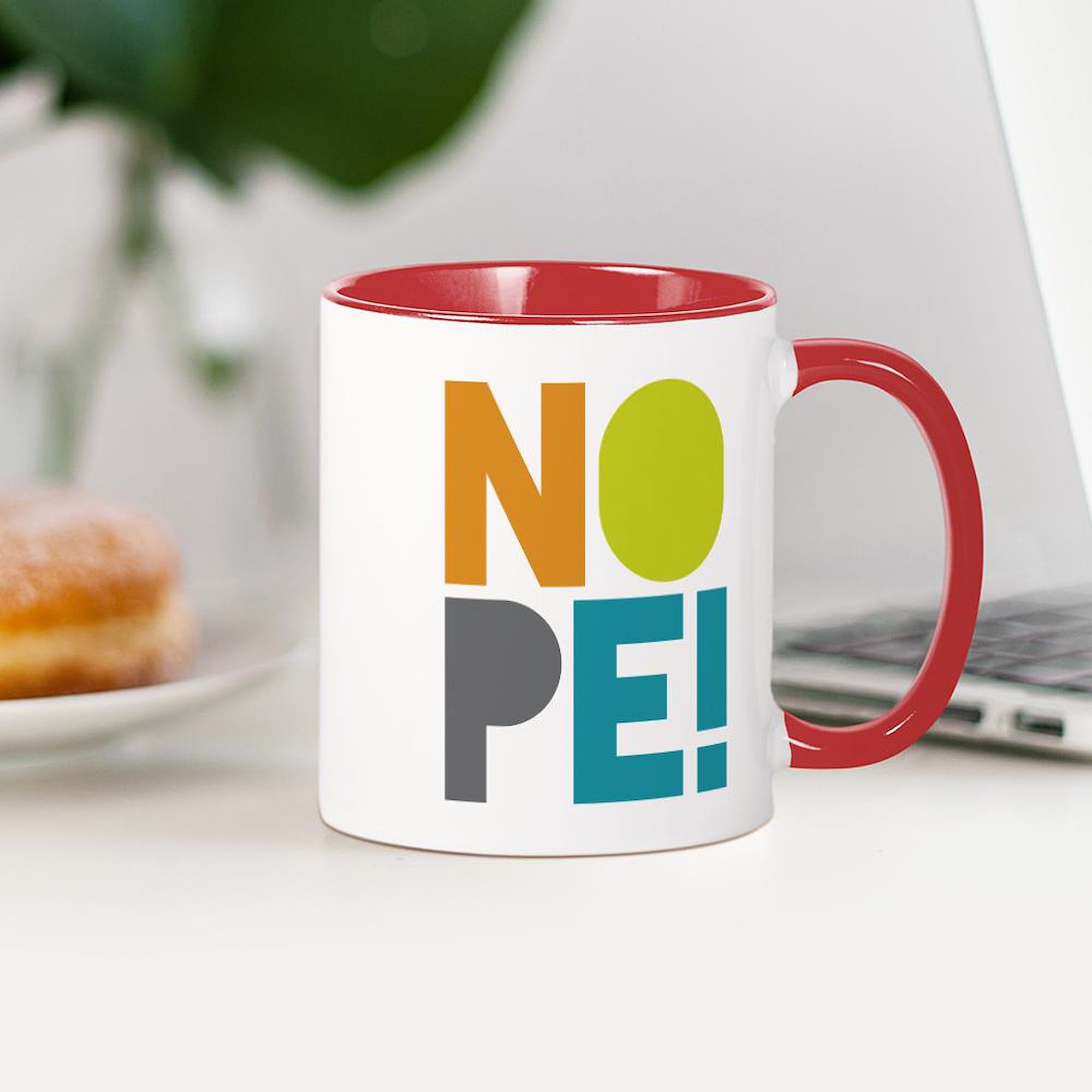 CafePress NOPE Mug 11 oz (325 ml) Ceramic Coffee Mug