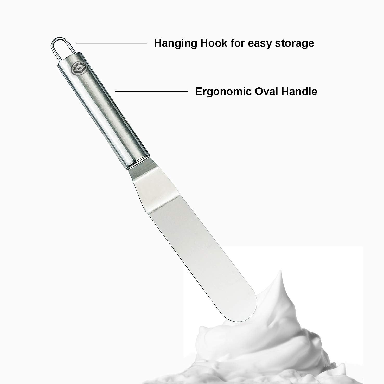 Newlineny Professional Bakers All Stainless Steel 4 Spatula Set - 6    8    10    And 12    Offset Blades For Better Icing Frost