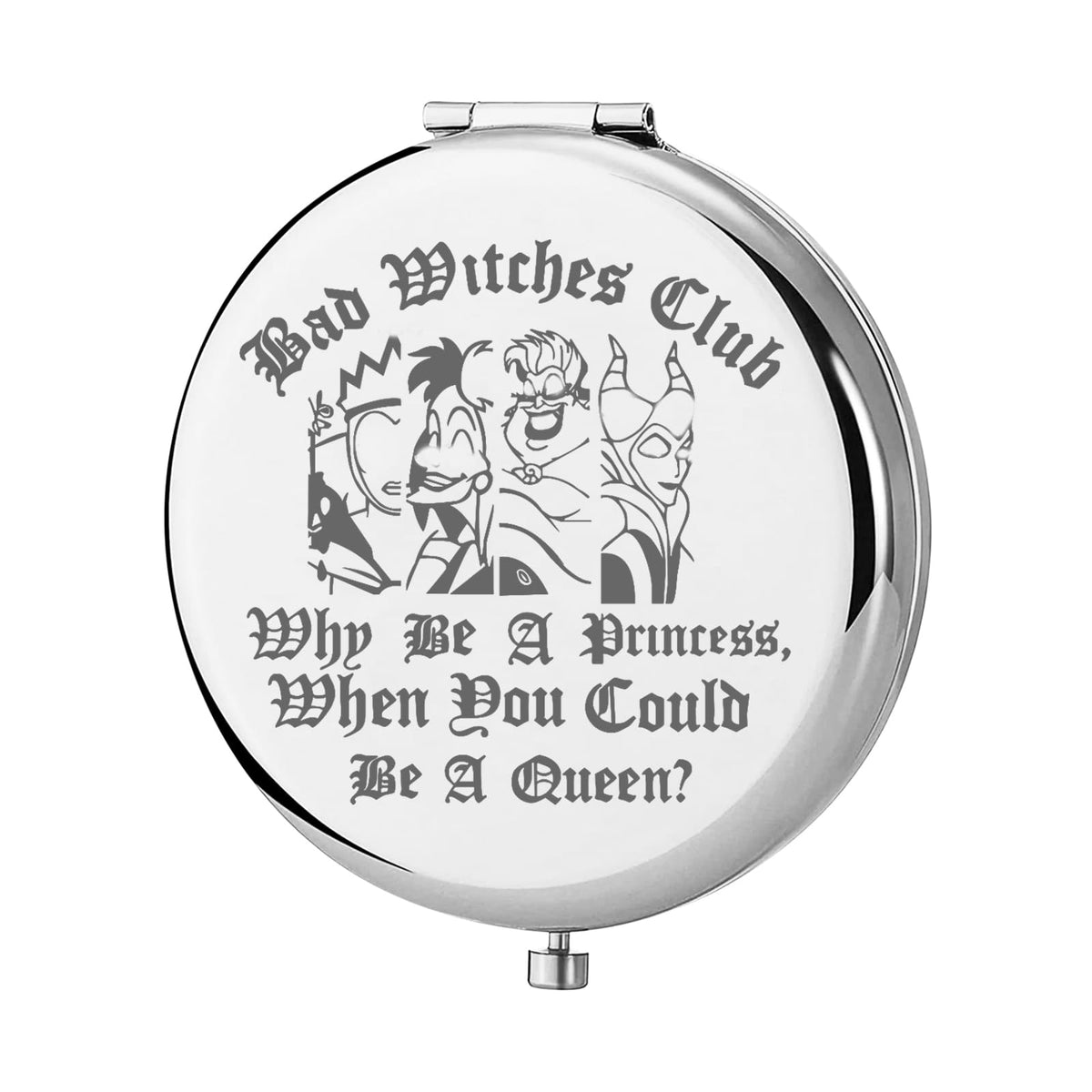 Keychin Villains Club Pocket Mirror Evil Queen Fans Gifts Bad Witches Club When Be A Princess When You Could Be A Queen Compact