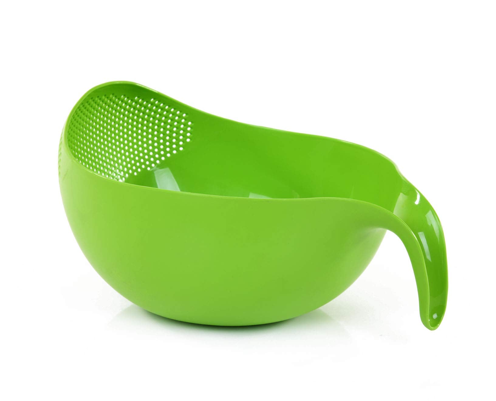 Mintra Home Rice Colander (Green) - Strainer, Lightweight, For Cleaning Rice, Beans, Fruit And Vegetables