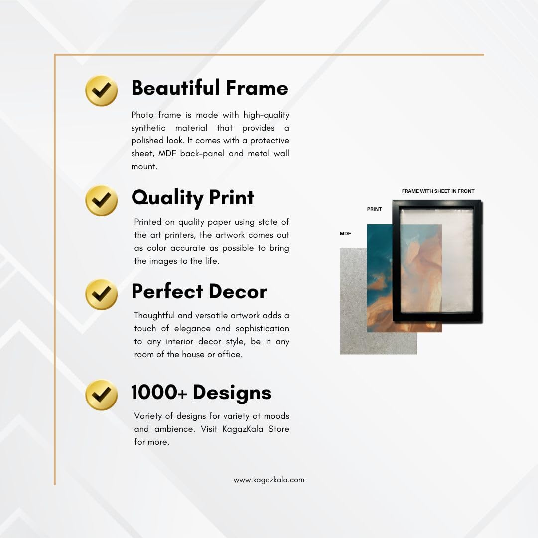 Kagaz Kala - Motivational Doctor Quotes - Clinic Decoration Items - Gifts For Doctors - Digital Art Print, A4 Synthetic Frame (A